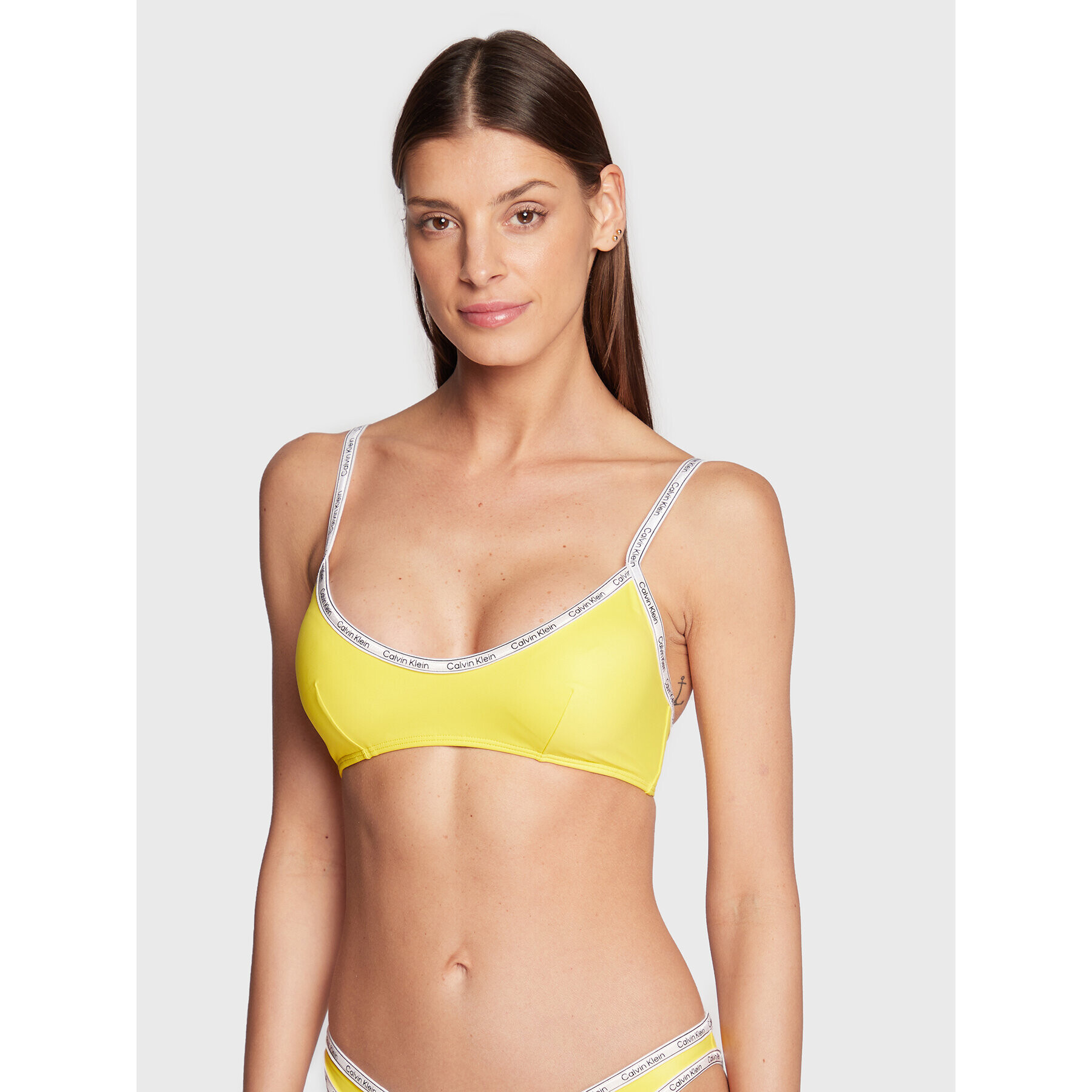 Calvin Klein Swimwear Bikini partea de sus KW0KW01946 Galben - Pled.ro