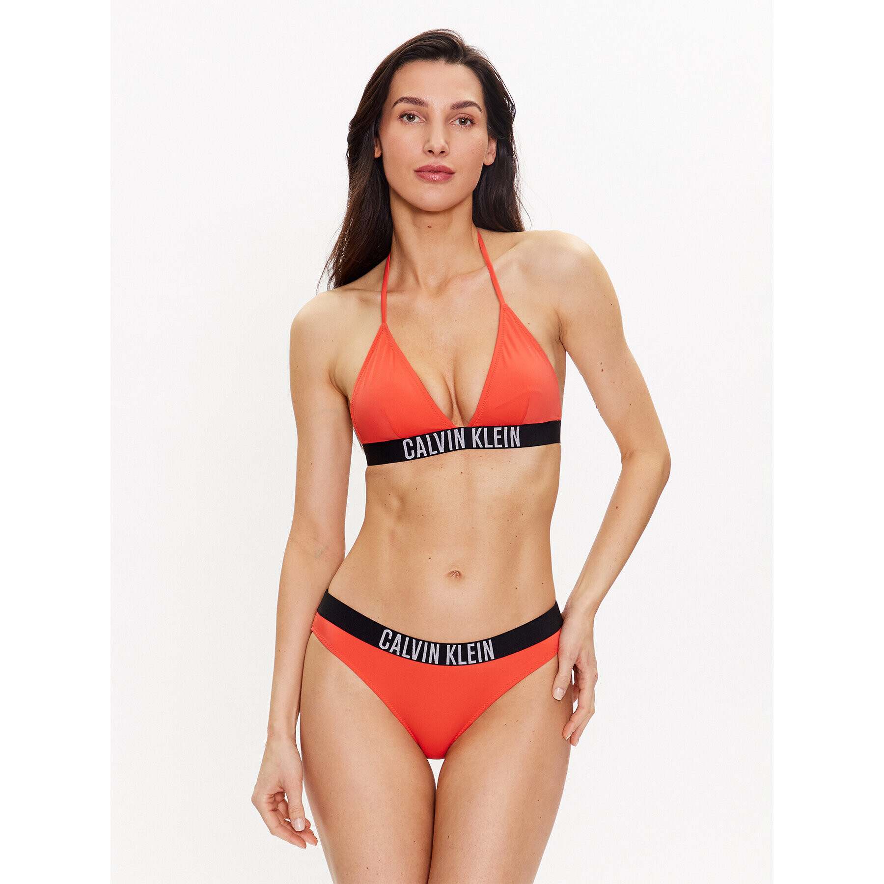 Calvin Klein Swimwear Bikini partea de sus KW0KW01963 Portocaliu - Pled.ro