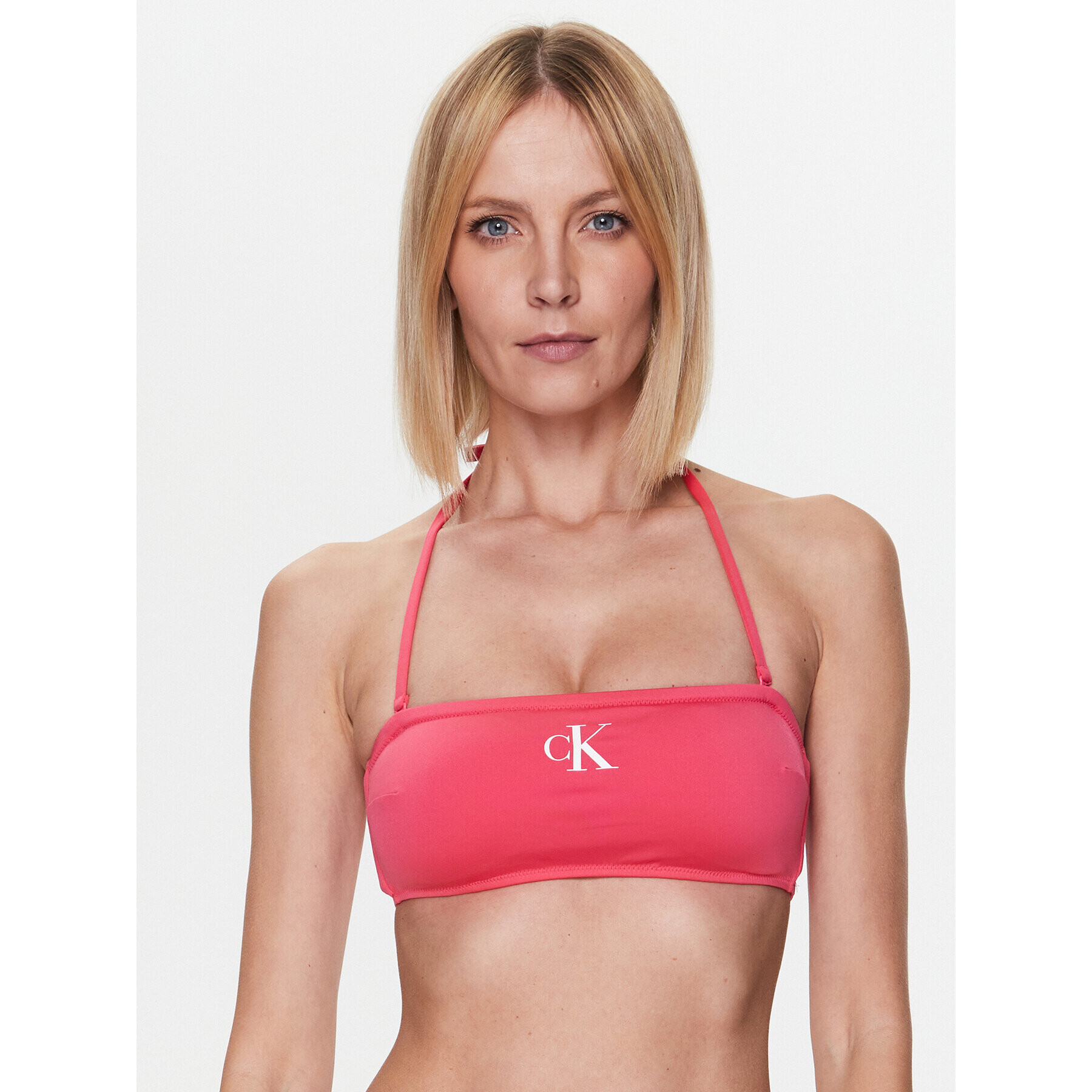 Calvin Klein Swimwear Bikini partea de sus KW0KW01972 Roz - Pled.ro