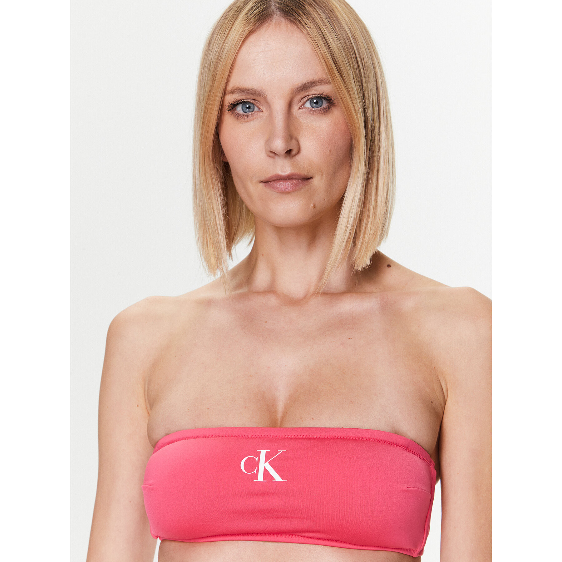 Calvin Klein Swimwear Bikini partea de sus KW0KW01972 Roz - Pled.ro