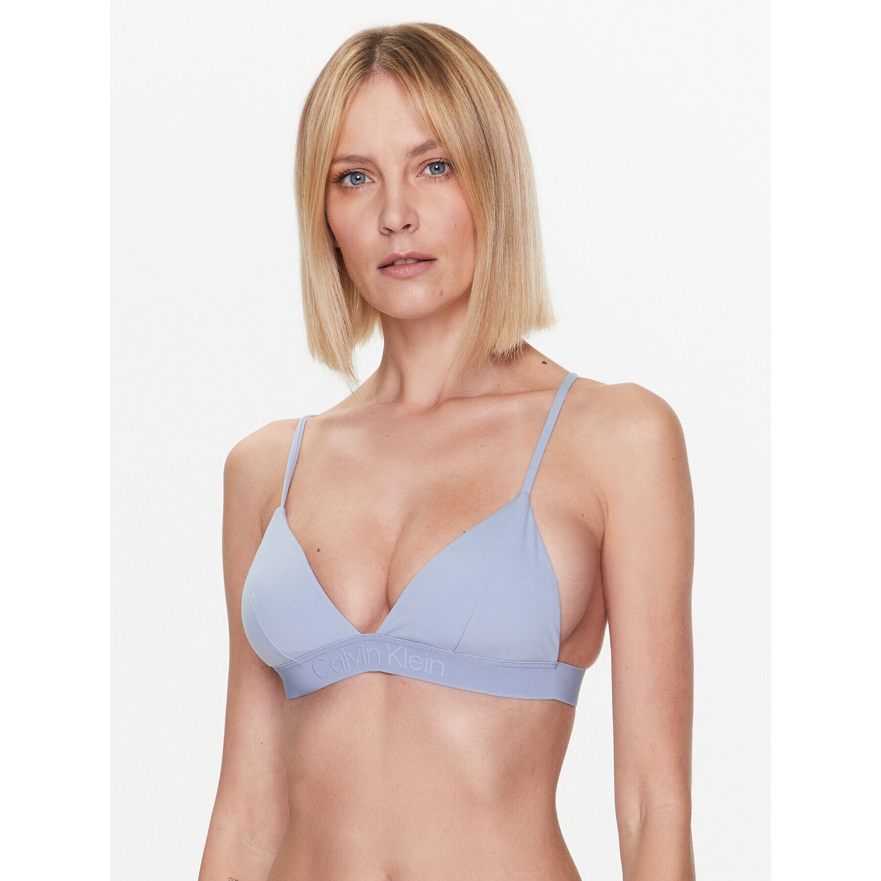 Calvin Klein Swimwear Bikini partea de sus KW0KW02029 Albastru - Pled.ro