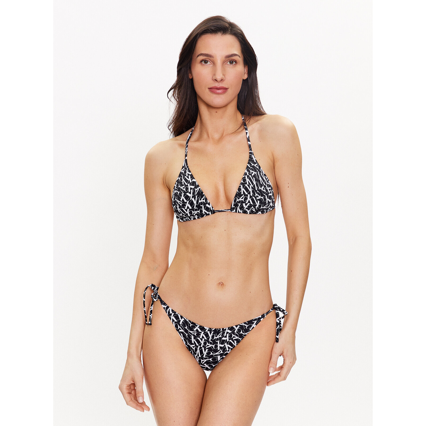 Calvin Klein Swimwear Bikini partea de sus KW0KW02079 Negru - Pled.ro