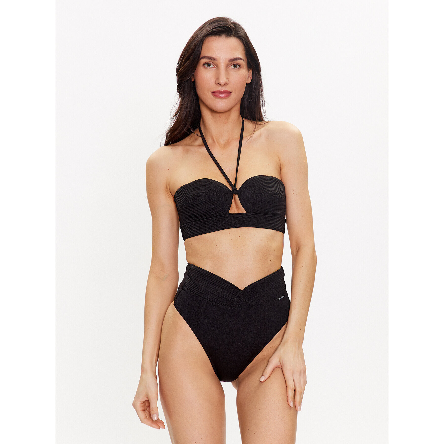 Calvin Klein Swimwear Bikini partea de sus KW0KW02144 Negru - Pled.ro