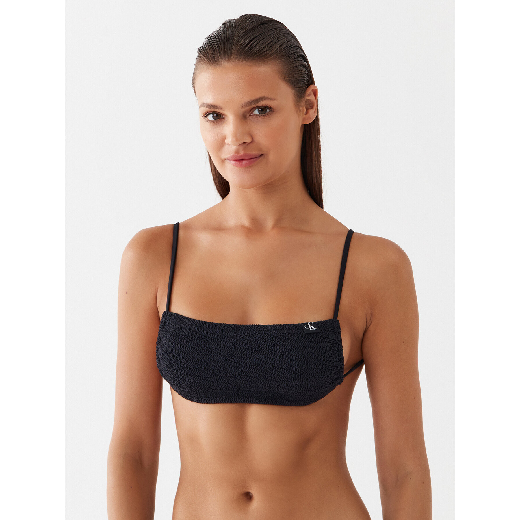 Calvin Klein Swimwear Bikini partea de sus KW0KW02207 Negru - Pled.ro