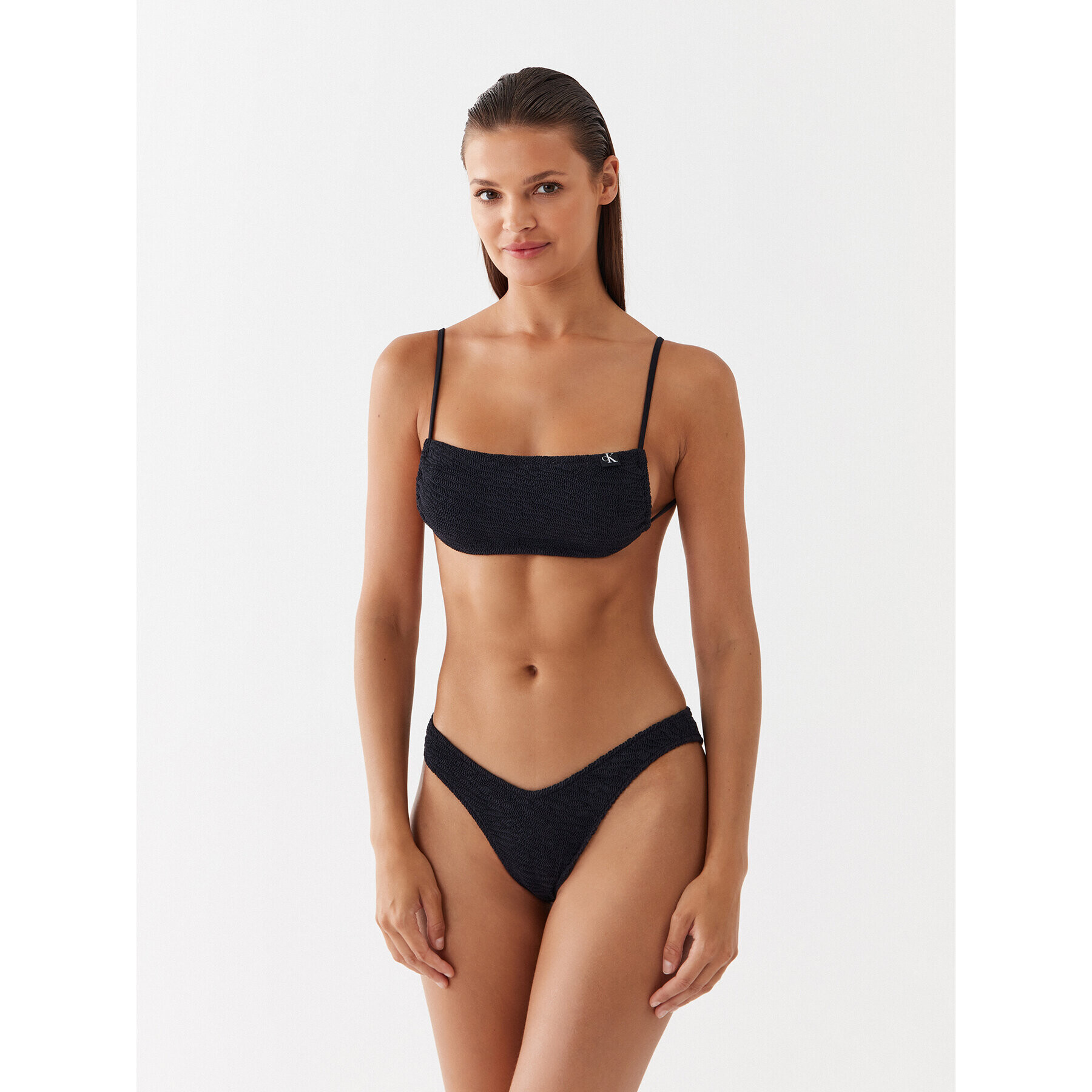 Calvin Klein Swimwear Bikini partea de sus KW0KW02207 Negru - Pled.ro