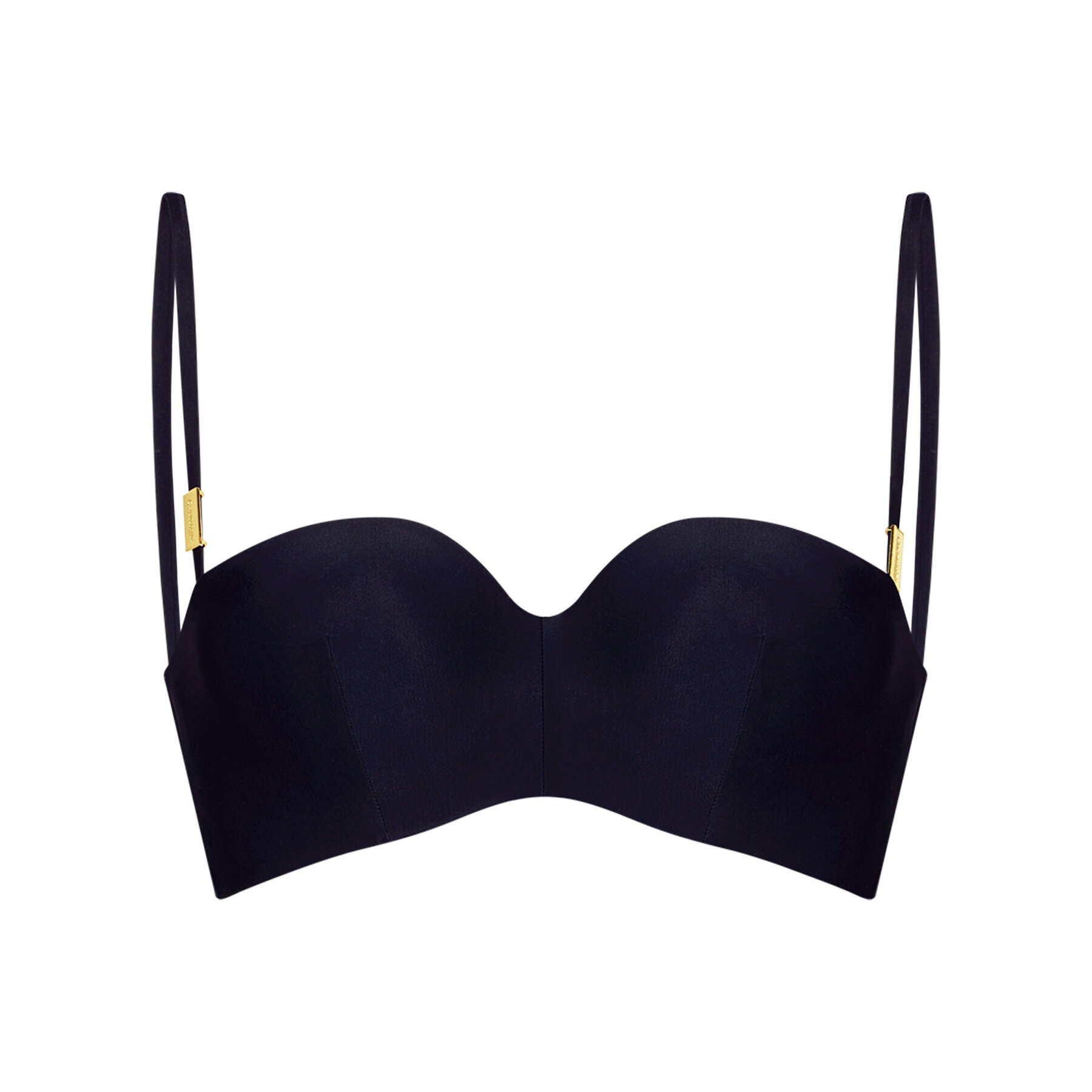 Calvin Klein Swimwear Bikini partea de sus Structured Bandeau KW0KW01389 Negru - Pled.ro