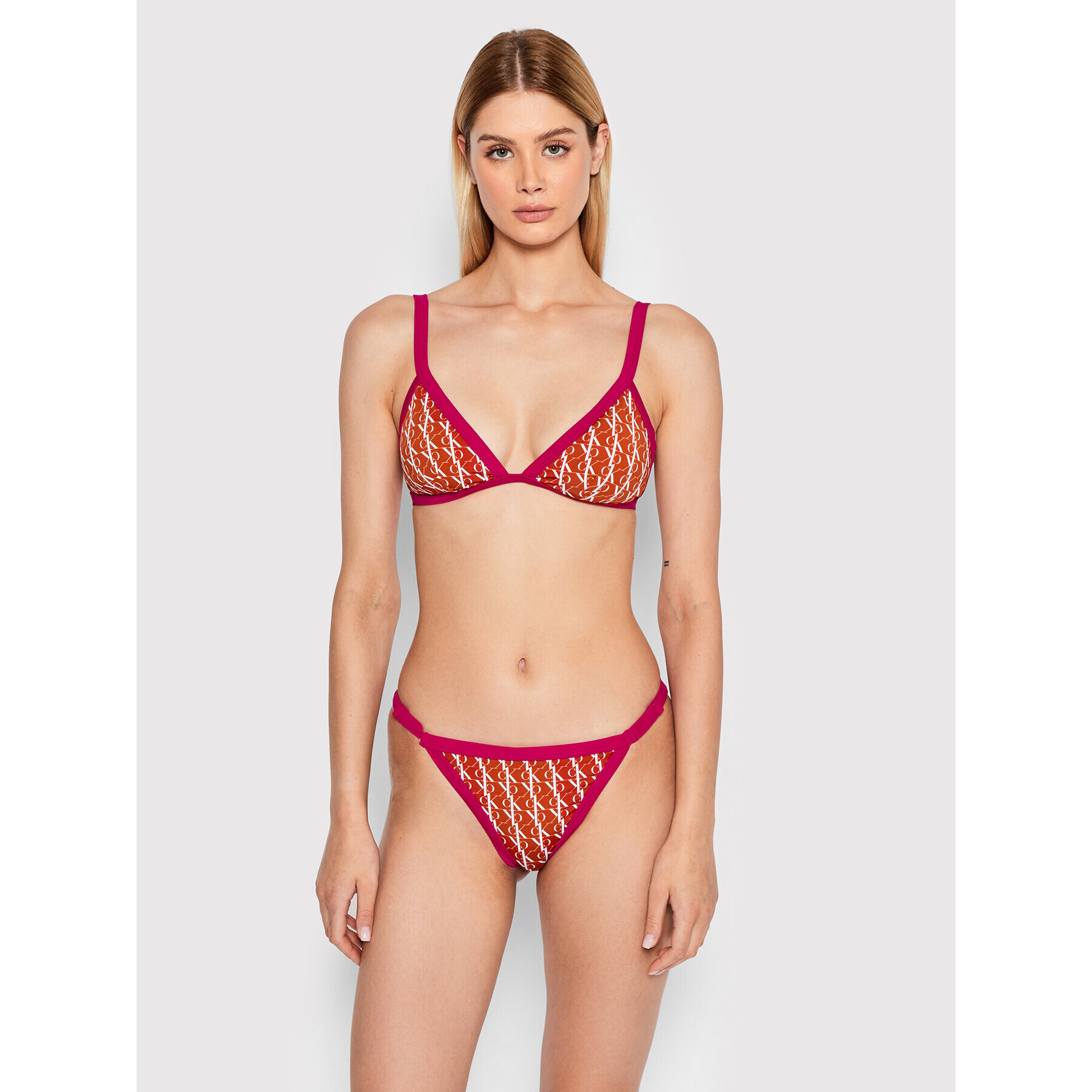 Calvin Klein Swimwear Bikini partea de sus Triangle KW0KW01747 Colorat - Pled.ro