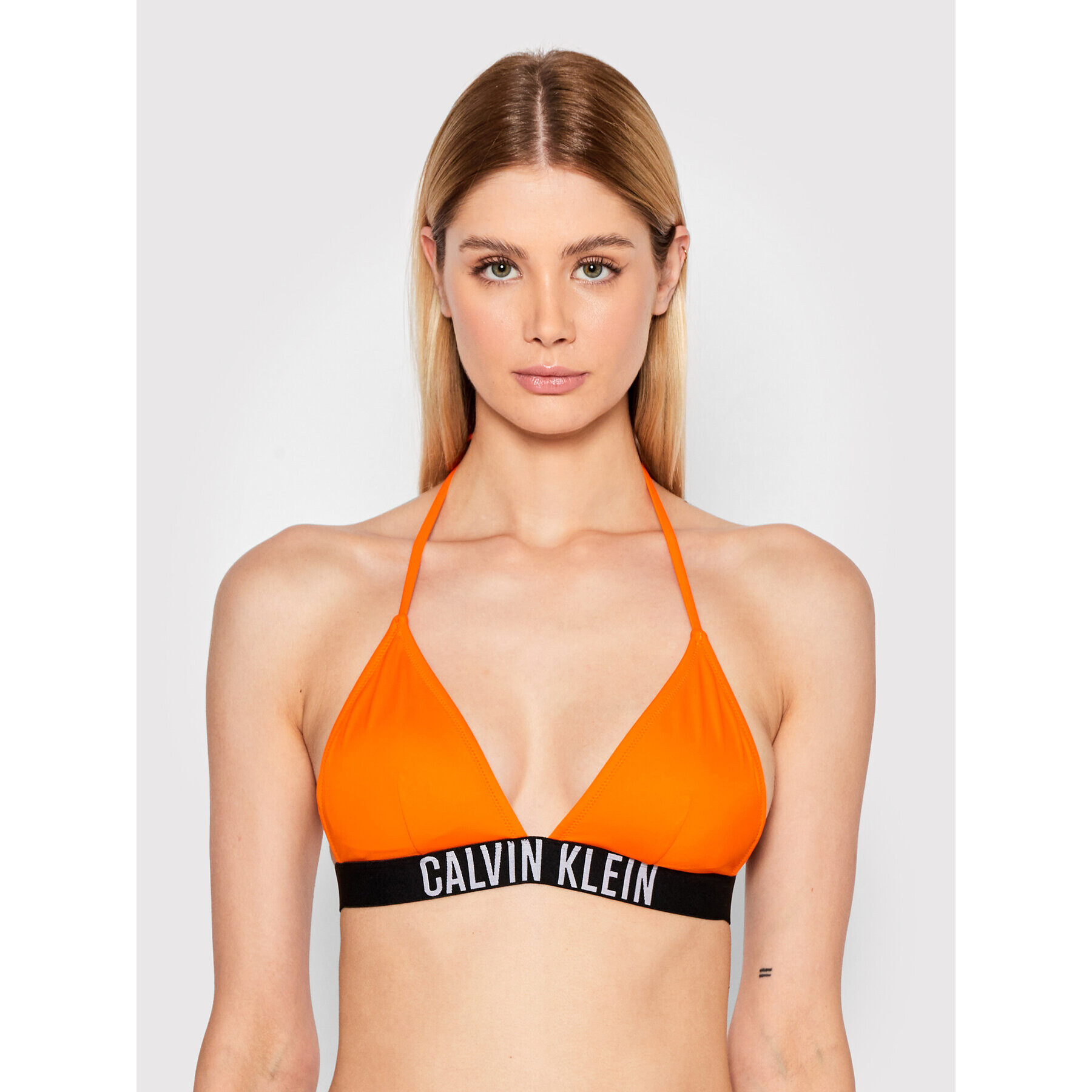 Calvin Klein Swimwear Bikini partea de sus Triangle KW0KW01850 Portocaliu - Pled.ro