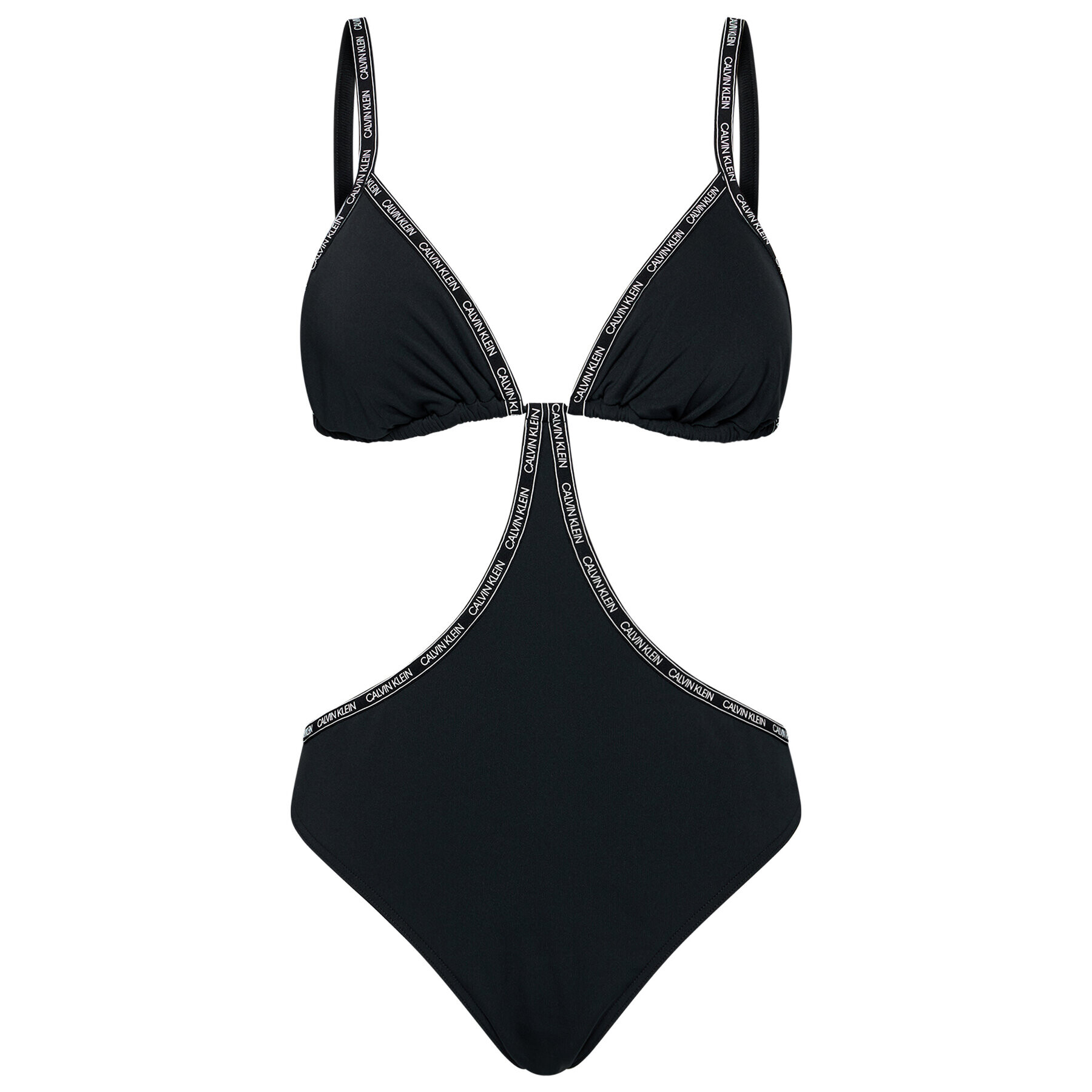 Calvin Klein Swimwear Costum de baie Cut Out One Piece KW0KW01276 Negru - Pled.ro