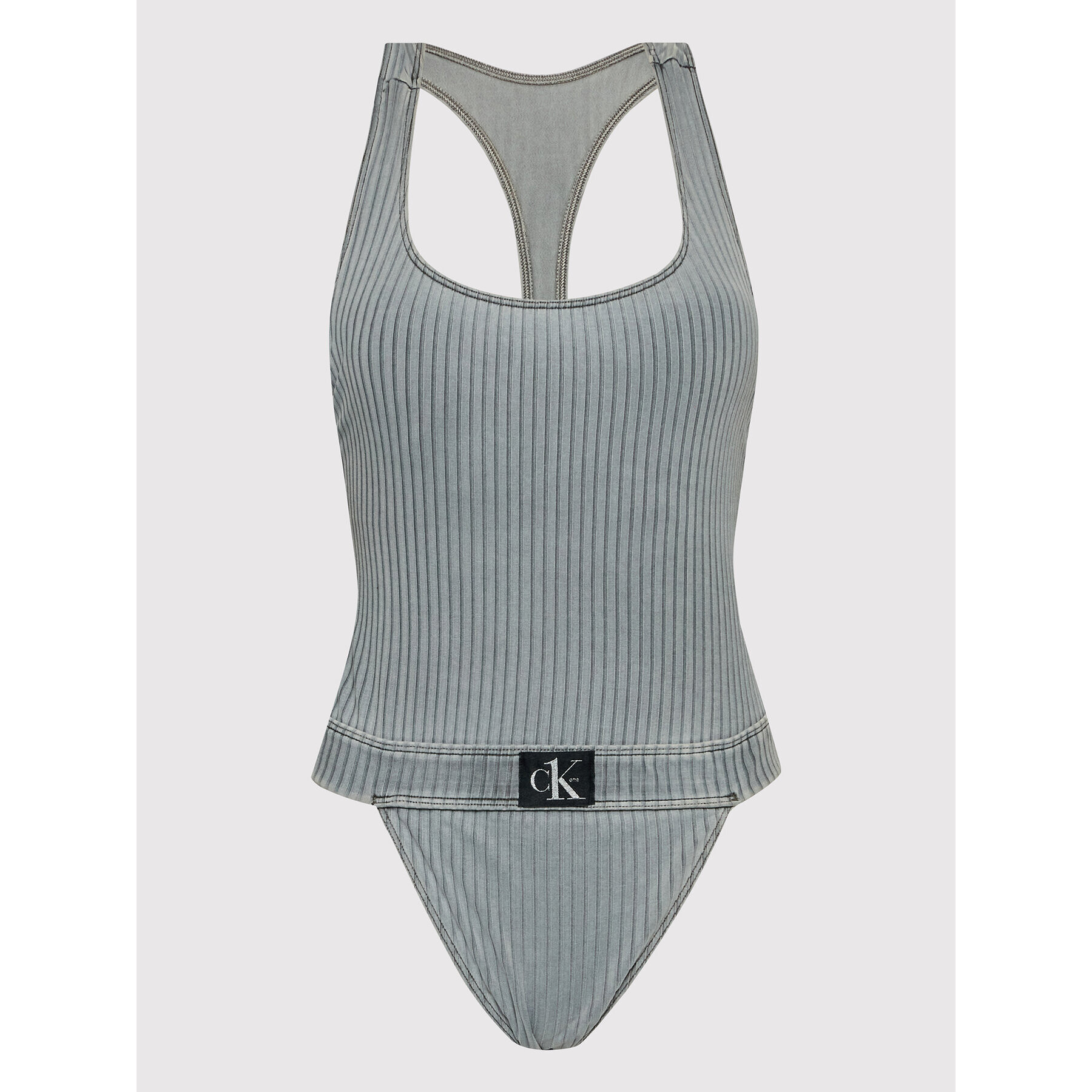 Calvin Klein Swimwear Costum de baie Racer KW0KW01639 Gri - Pled.ro