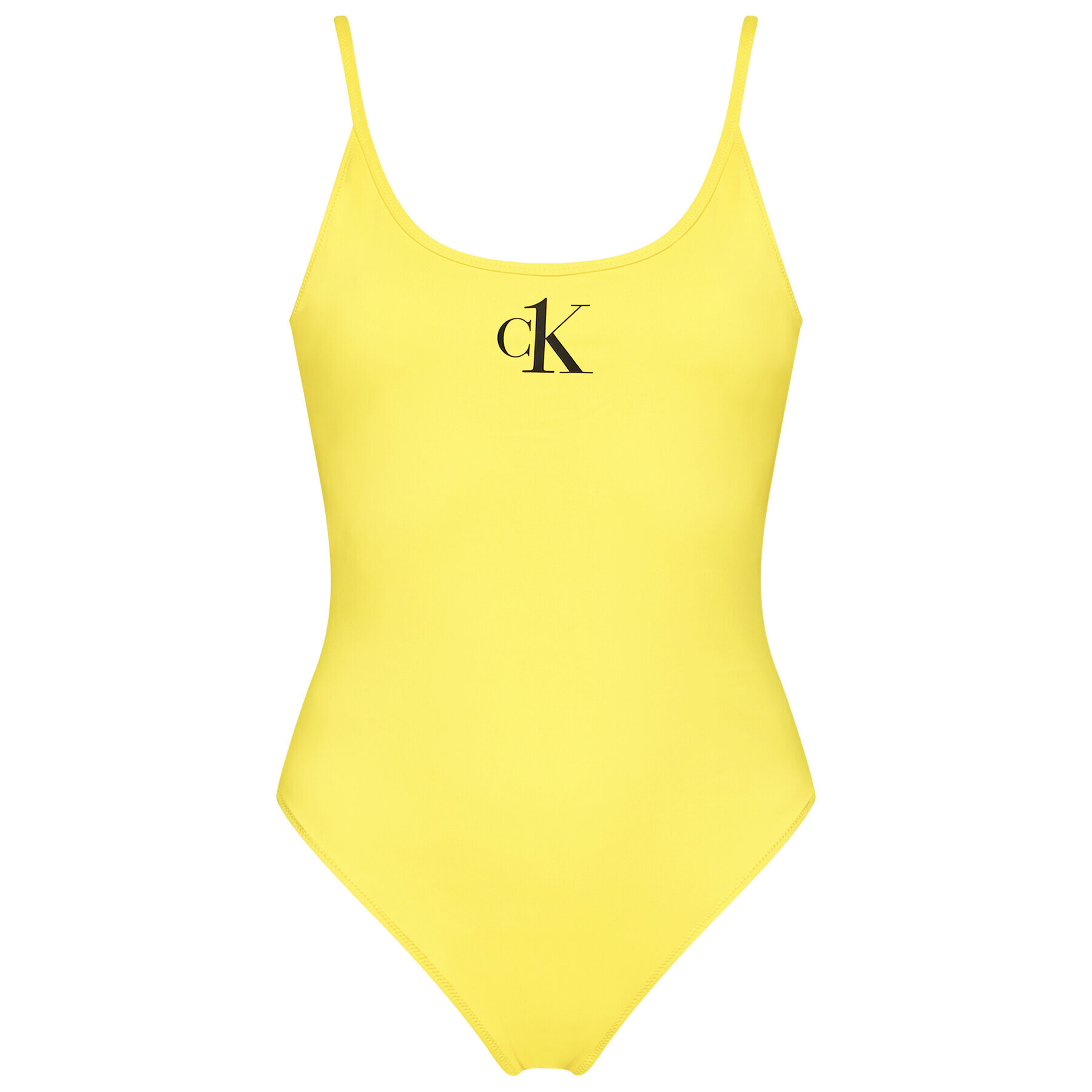 Calvin Klein Swimwear Costum de baie Scoop Back KW0KW01341 Galben - Pled.ro