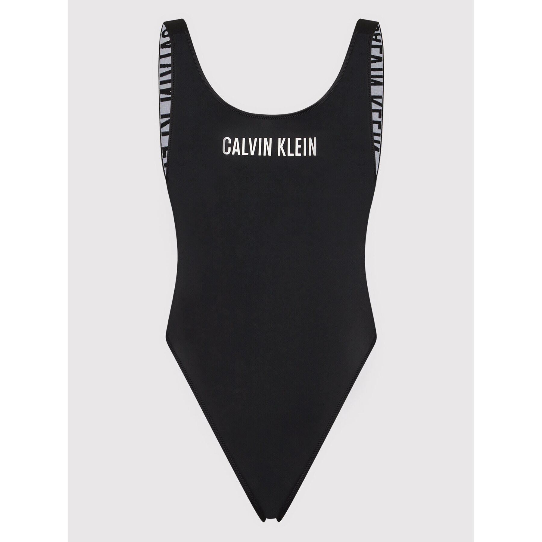 Calvin Klein Swimwear Costum de baie Scoop KW0KW01599 Negru - Pled.ro