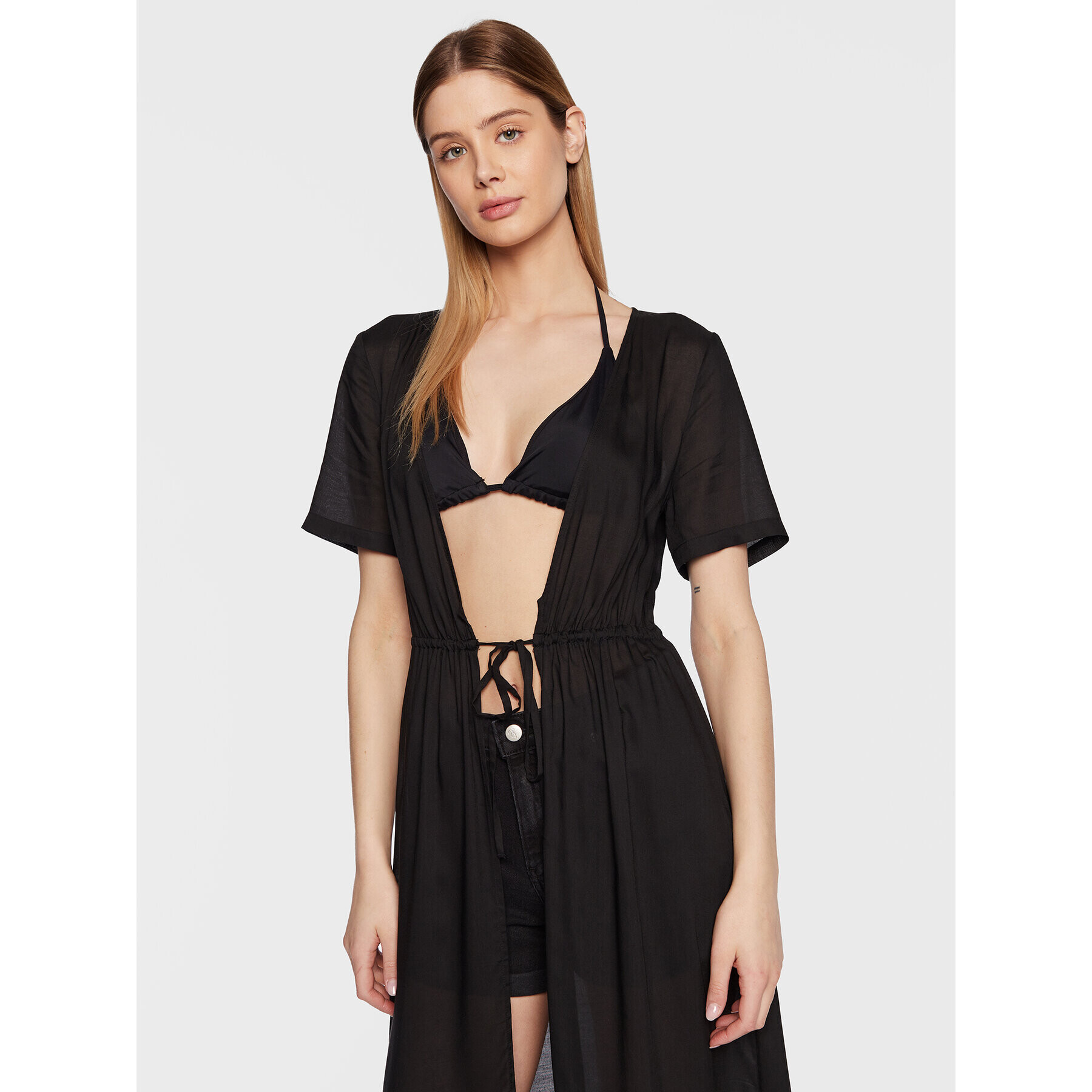 Calvin Klein Swimwear Kimono KW0KW02097 Negru - Pled.ro