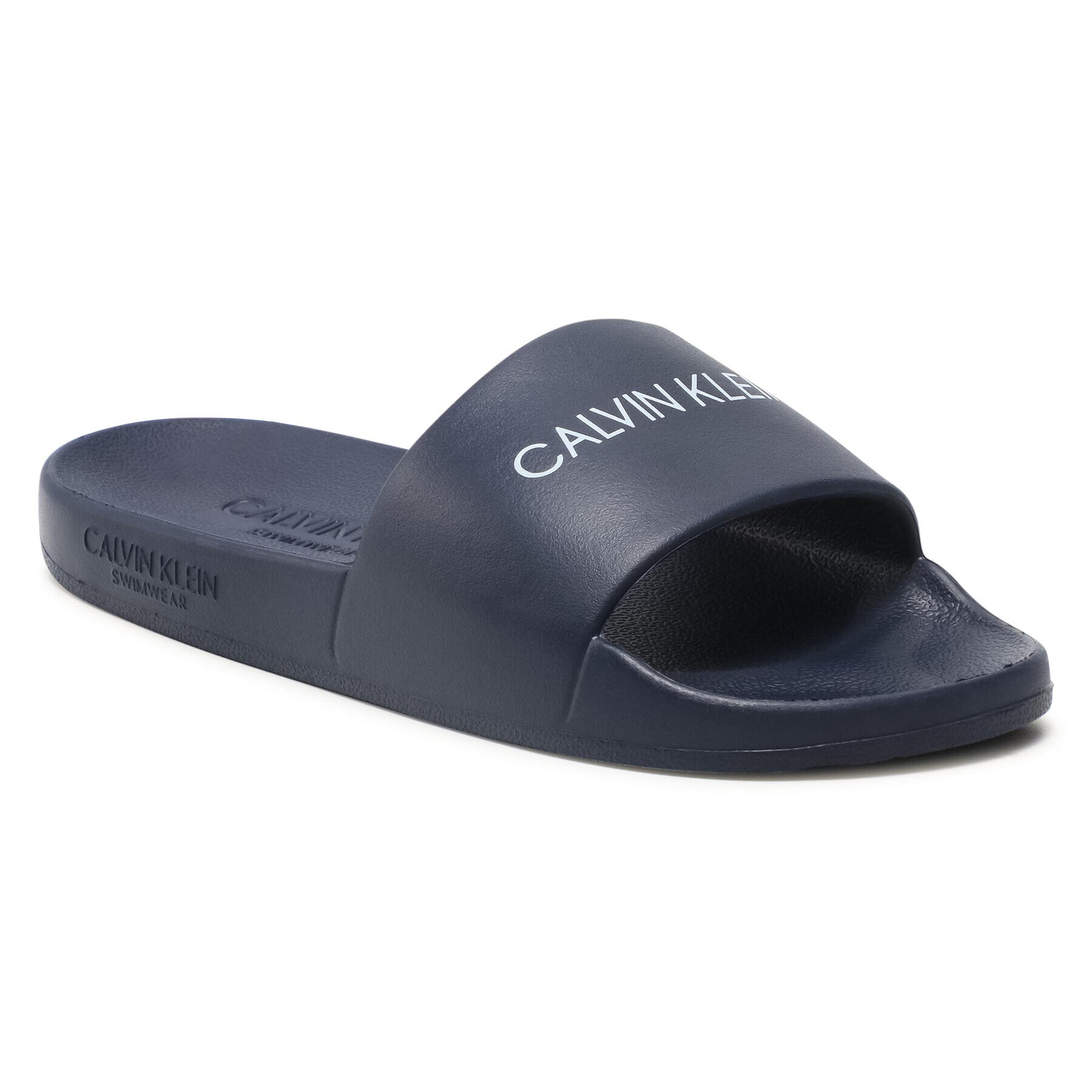 Calvin Klein Swimwear Șlapi One Mold Slide KK0KK00075 Bleumarin - Pled.ro