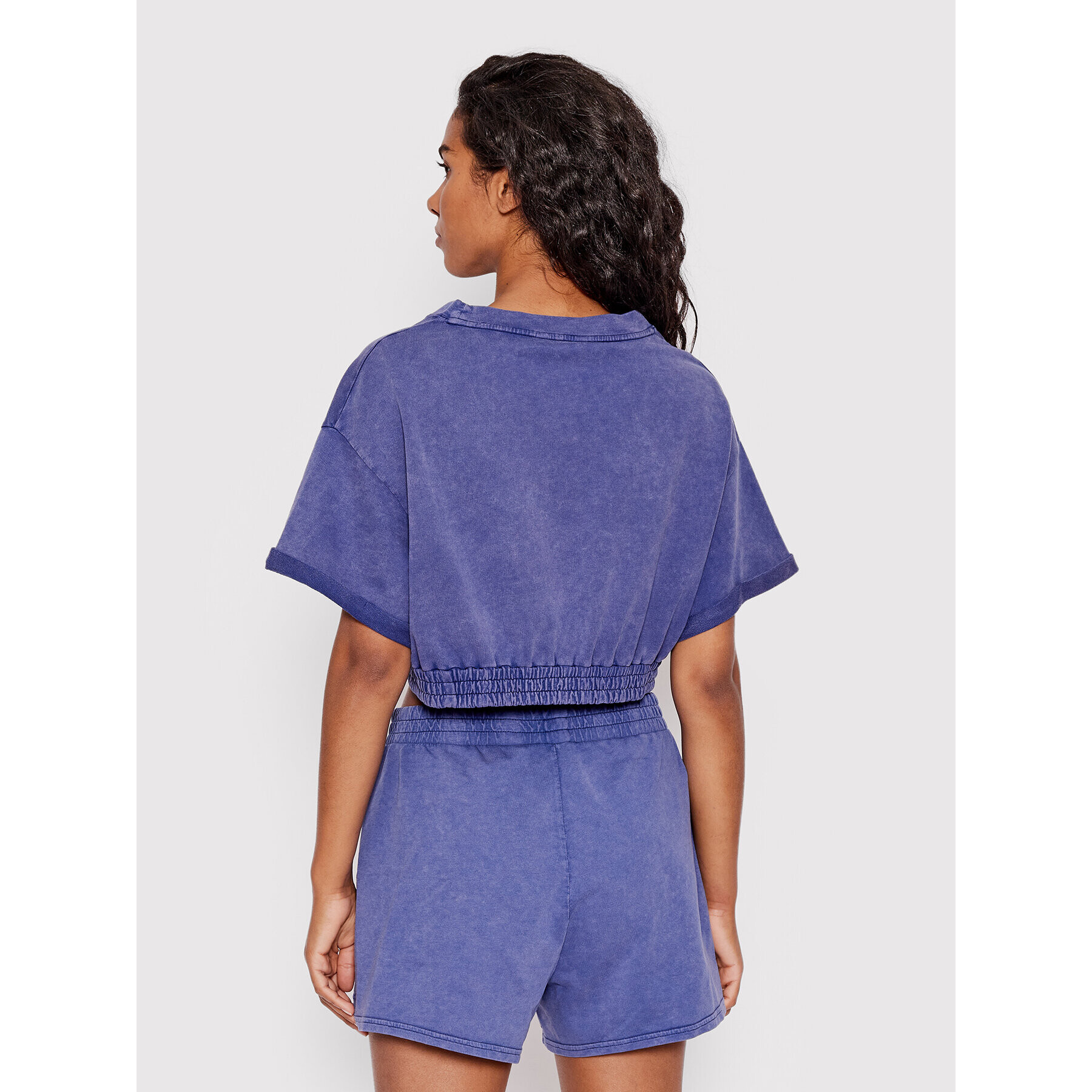 Calvin Klein Swimwear Tricou KW0KW01780 Violet Cropped Fit - Pled.ro