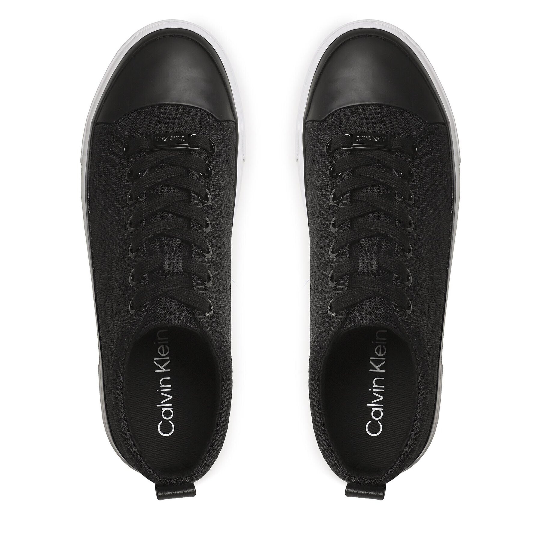 Calvin Klein Teniși Vulc Lace-Up - Mono Jq HW0HW01777 Negru - Pled.ro