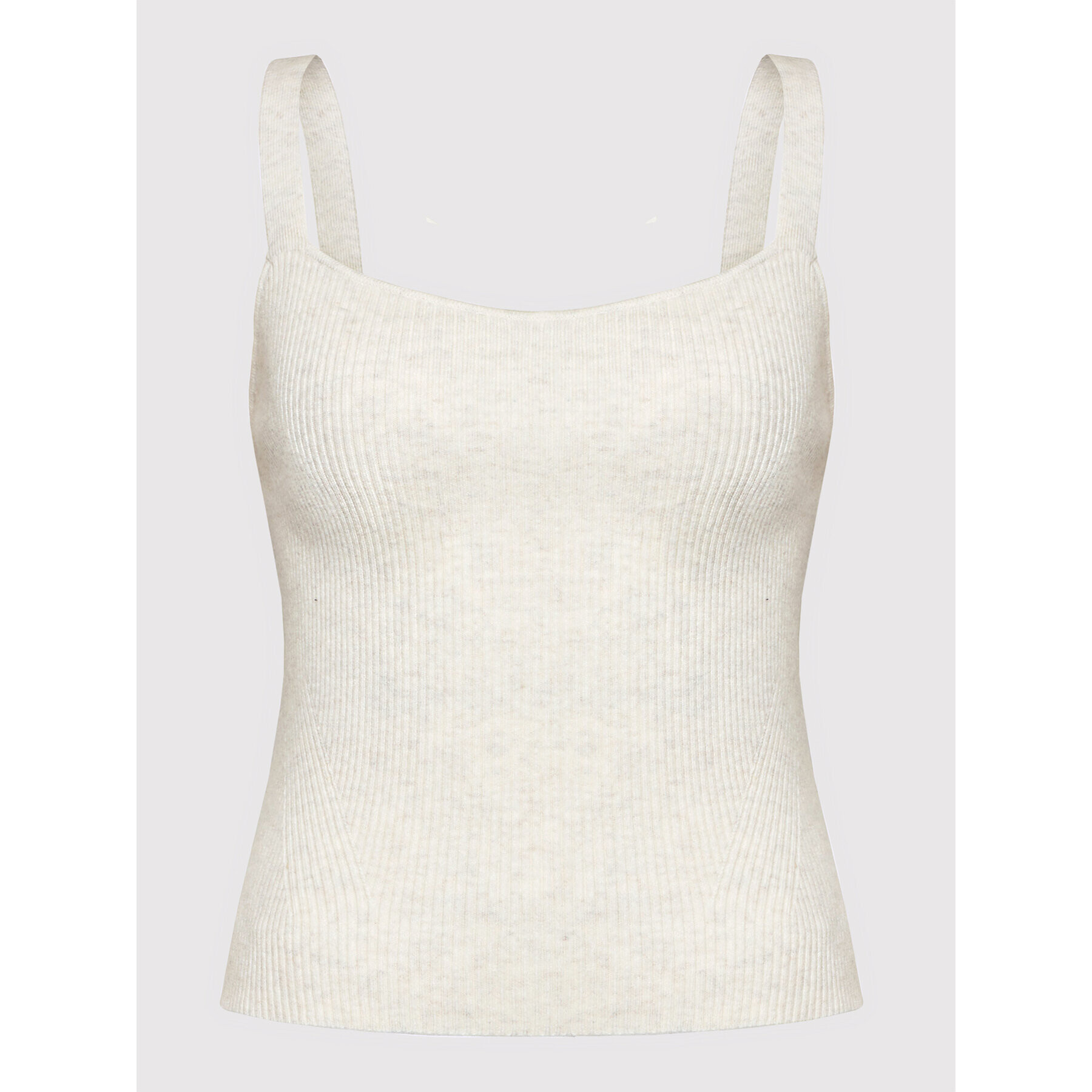 Calvin Klein Top Essential Rib Knitted Cami K20K203478 Bej Slim Fit - Pled.ro