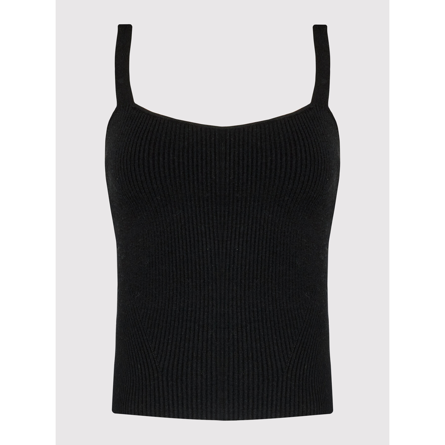 Calvin Klein Top Essential Rib Knitted Cami K20K203478 Negru Slim Fit - Pled.ro