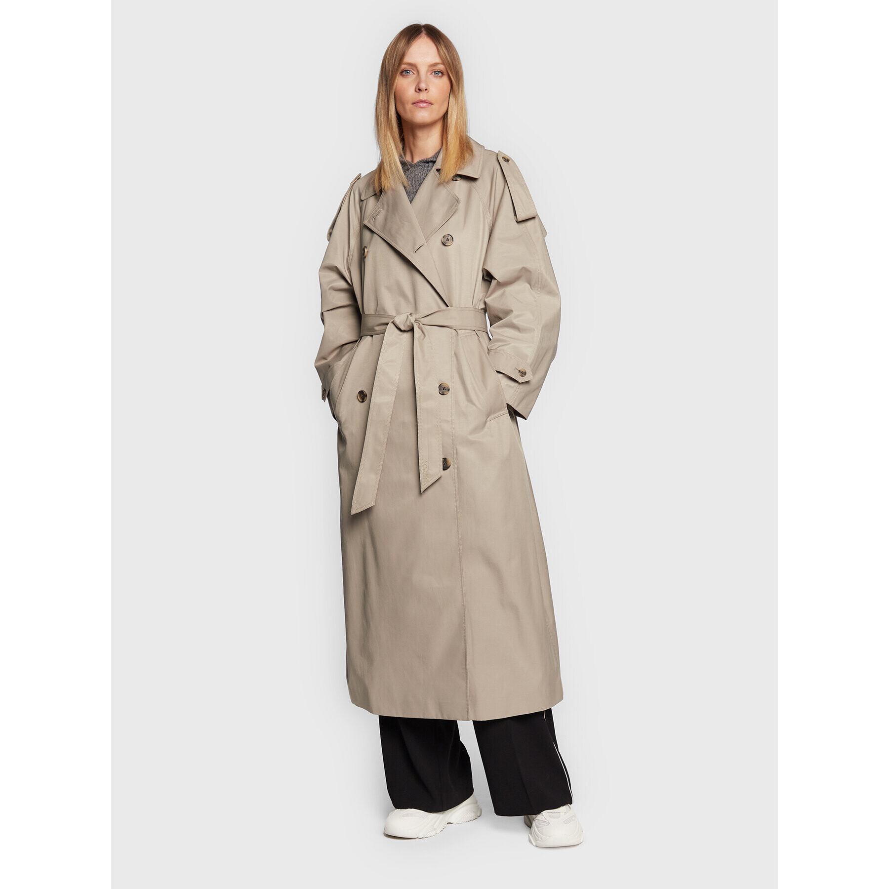 Calvin Klein Trench K20K204997 Verde Oversize - Pled.ro