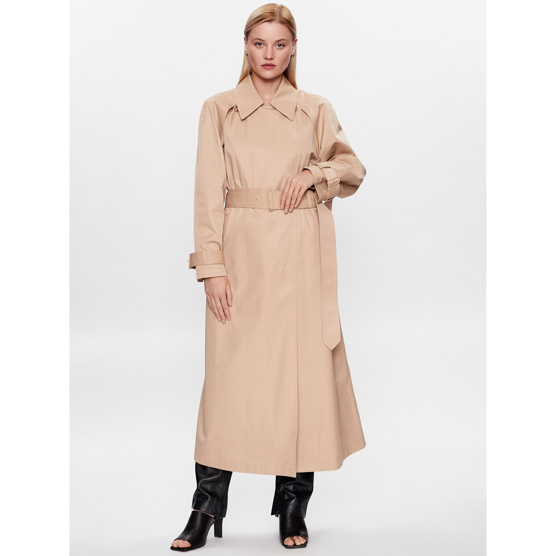 Calvin Klein Trench K20K205498 Bej Regular Fit - Pled.ro