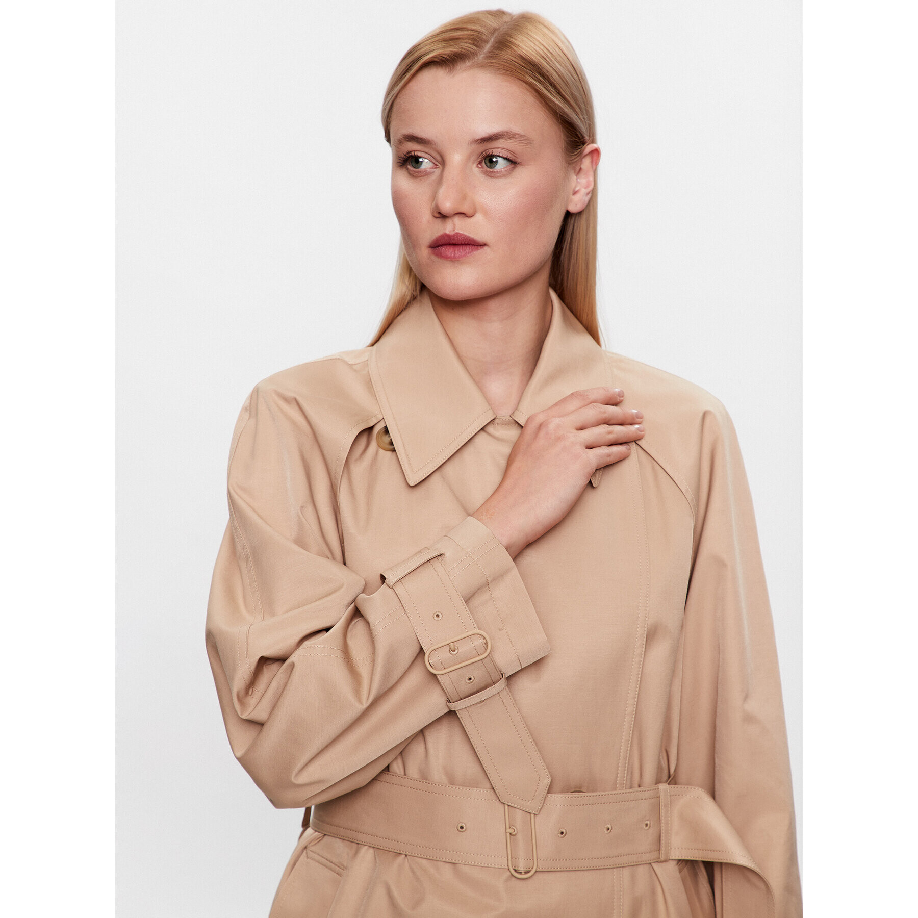 Calvin Klein Trench K20K205498 Bej Regular Fit - Pled.ro