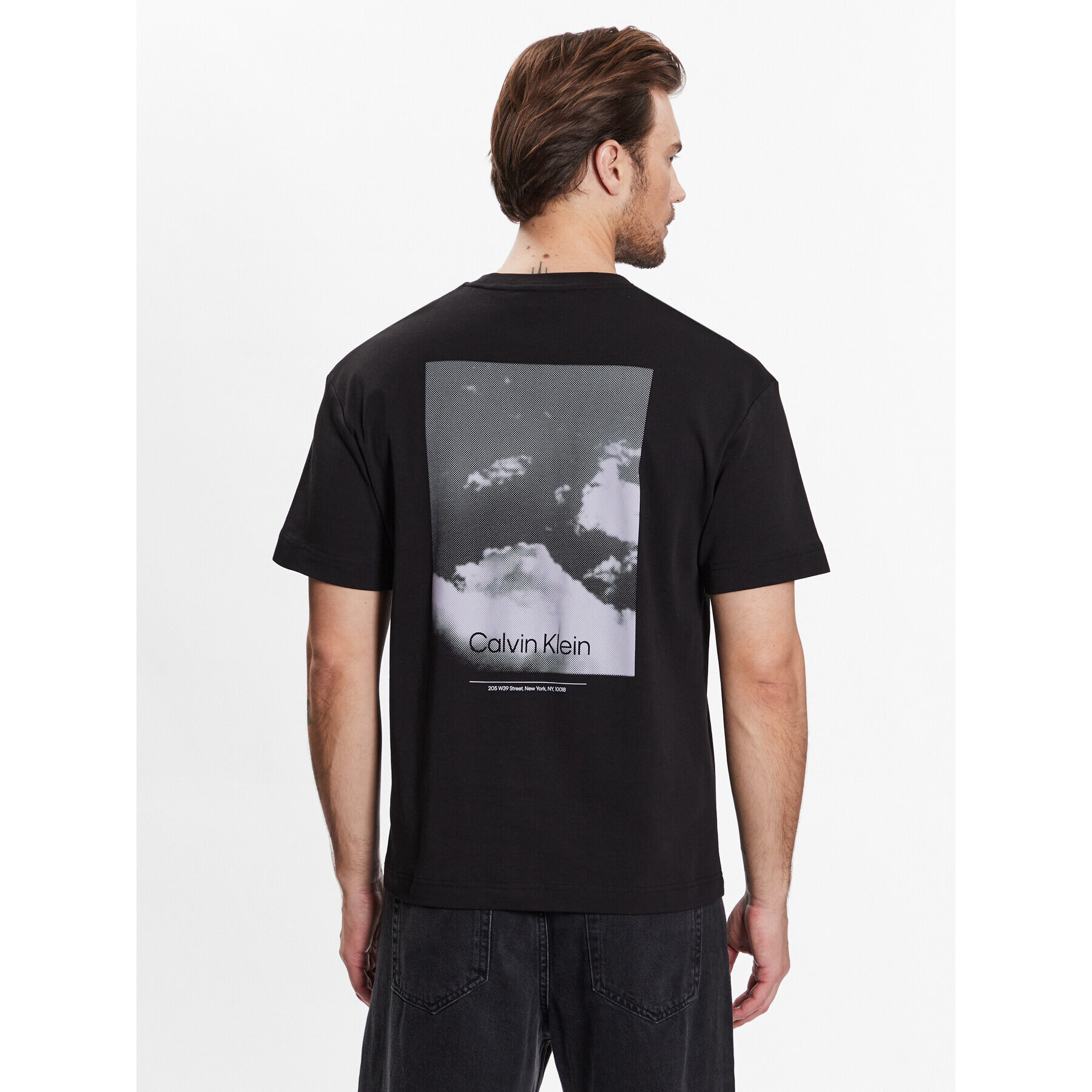 Calvin Klein Tricou Cloud Photo Back Print T-Shirt K10K111120 Negru Regular Fit - Pled.ro