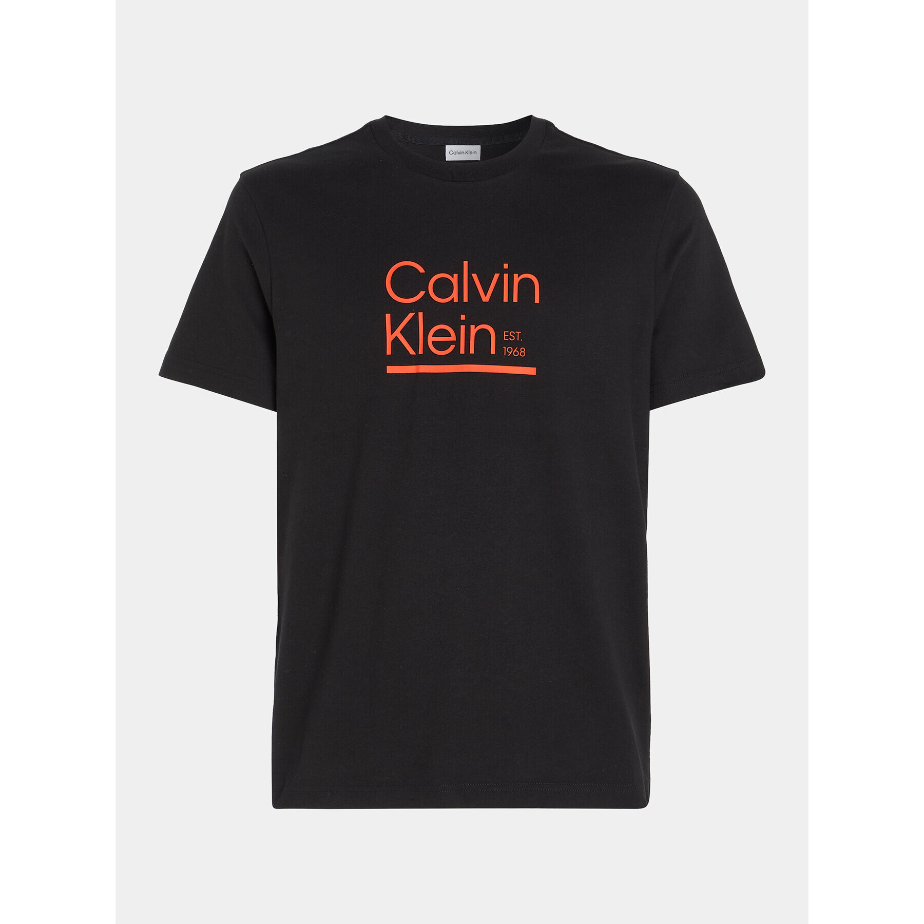 Calvin Klein Tricou Contrast Line Logo K10K111538 Negru Regular Fit - Pled.ro