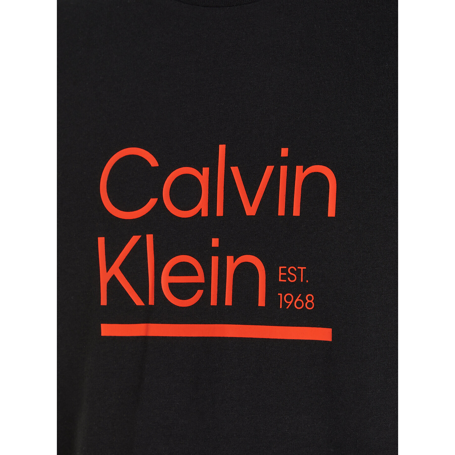 Calvin Klein Tricou Contrast Line Logo K10K111538 Negru Regular Fit - Pled.ro