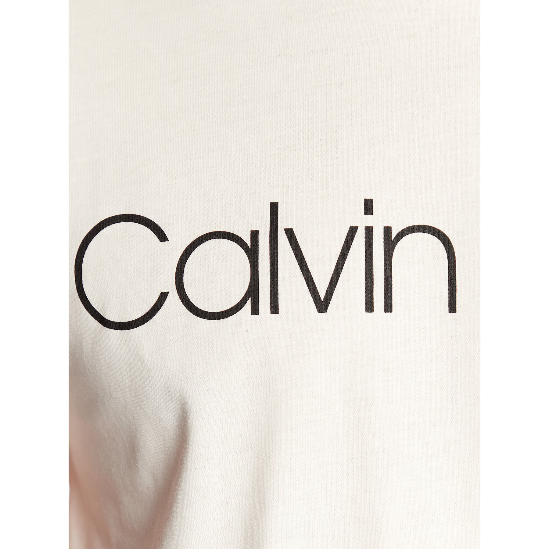 Calvin Klein Tricou Cotton Front K10K103078 Écru Regular Fit - Pled.ro