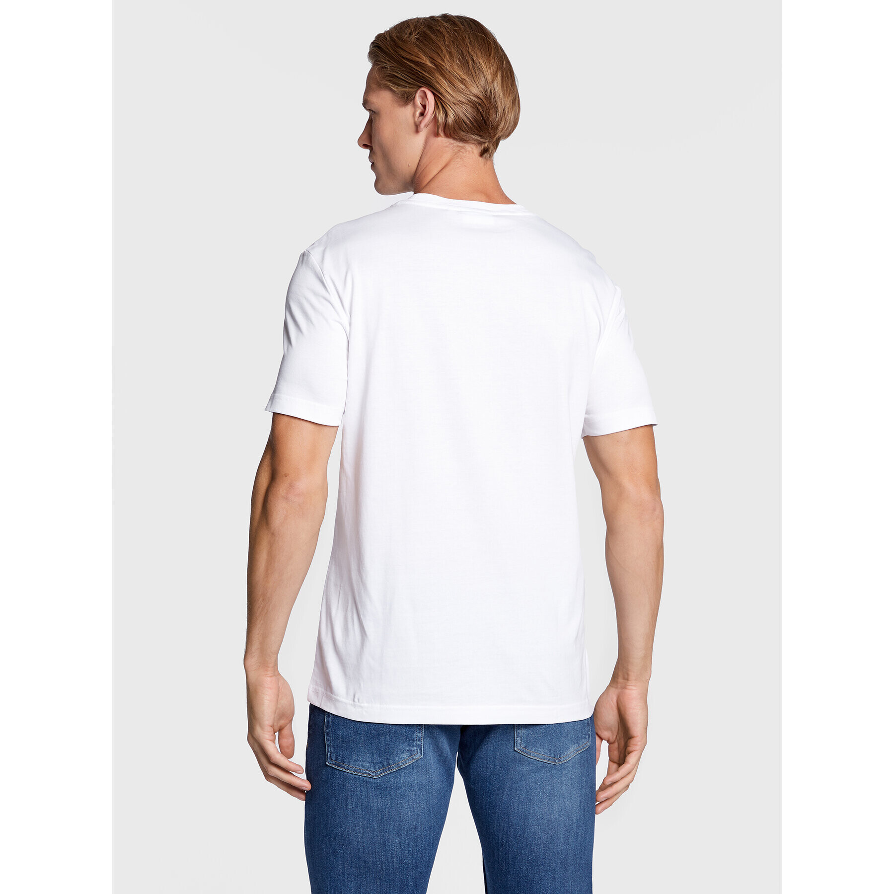 Calvin Klein Tricou Distorted K10K110113 Alb Regular Fit - Pled.ro