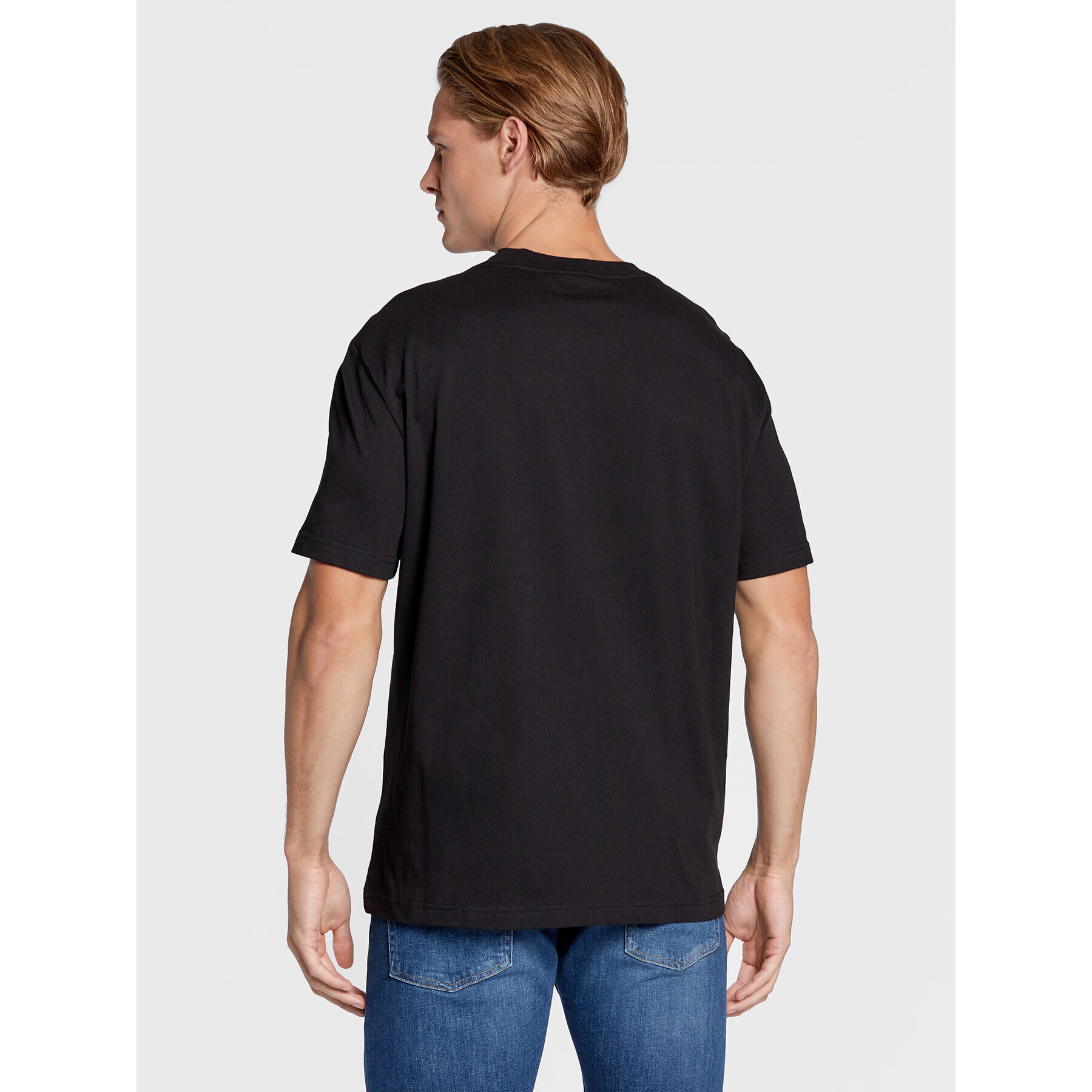 Calvin Klein Tricou Distorted K10K110113 Negru Regular Fit - Pled.ro