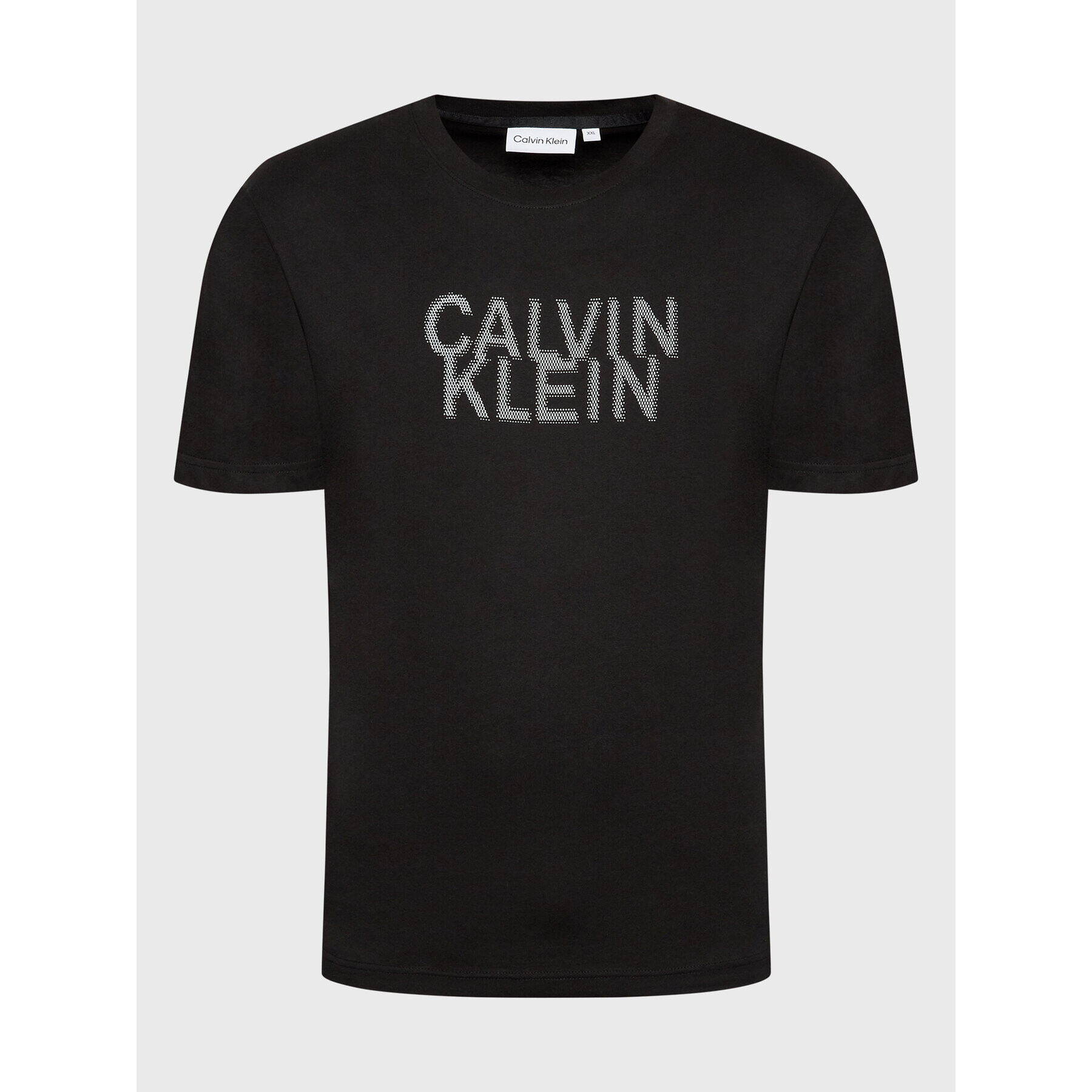 Calvin Klein Tricou Distorted K10K110113 Negru Regular Fit - Pled.ro