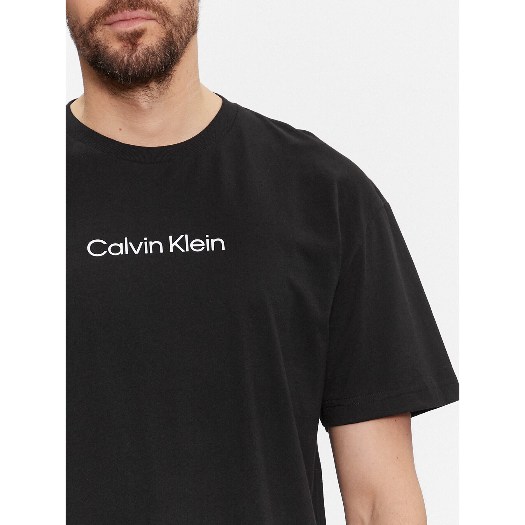 Calvin Klein Tricou Hero K10K111346 Negru Regular Fit - Pled.ro