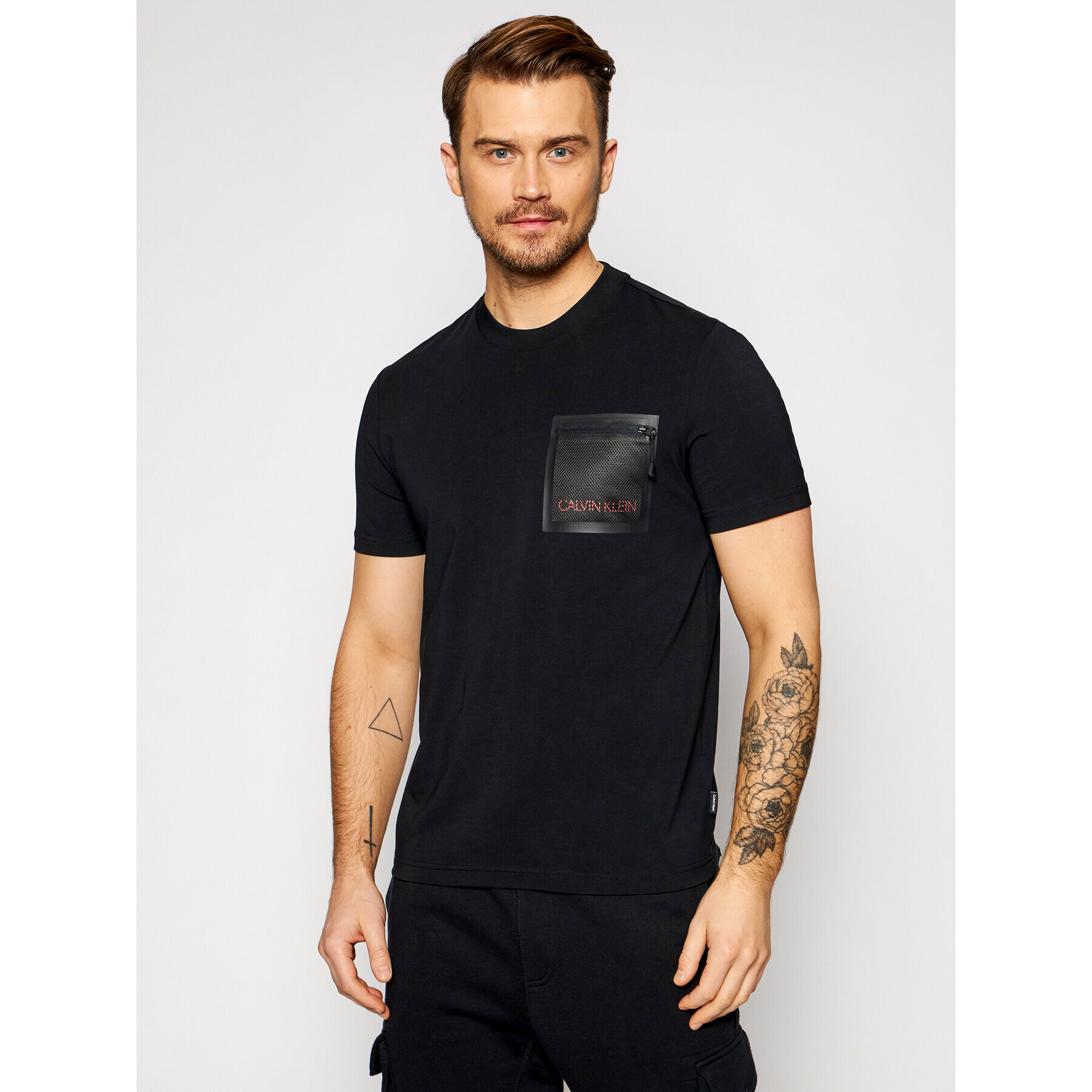 Calvin Klein Tricou K10K106495 Negru Regular Fit - Pled.ro