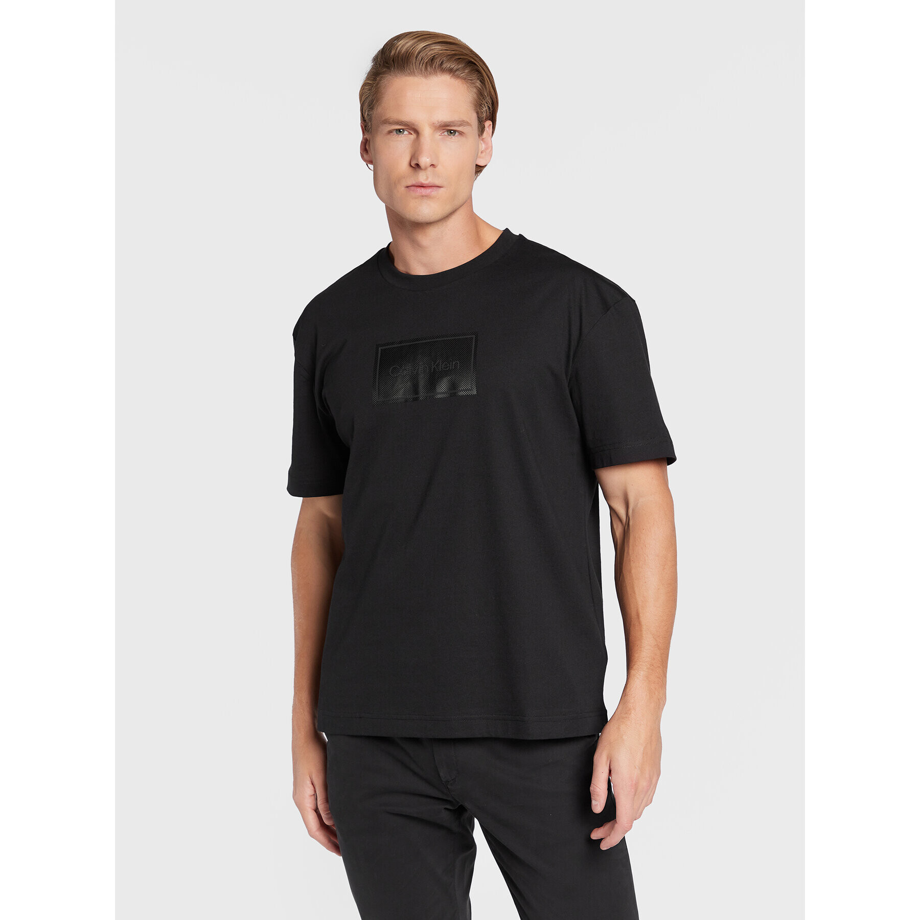 Calvin Klein Tricou K10K110115 Negru Regular Fit - Pled.ro