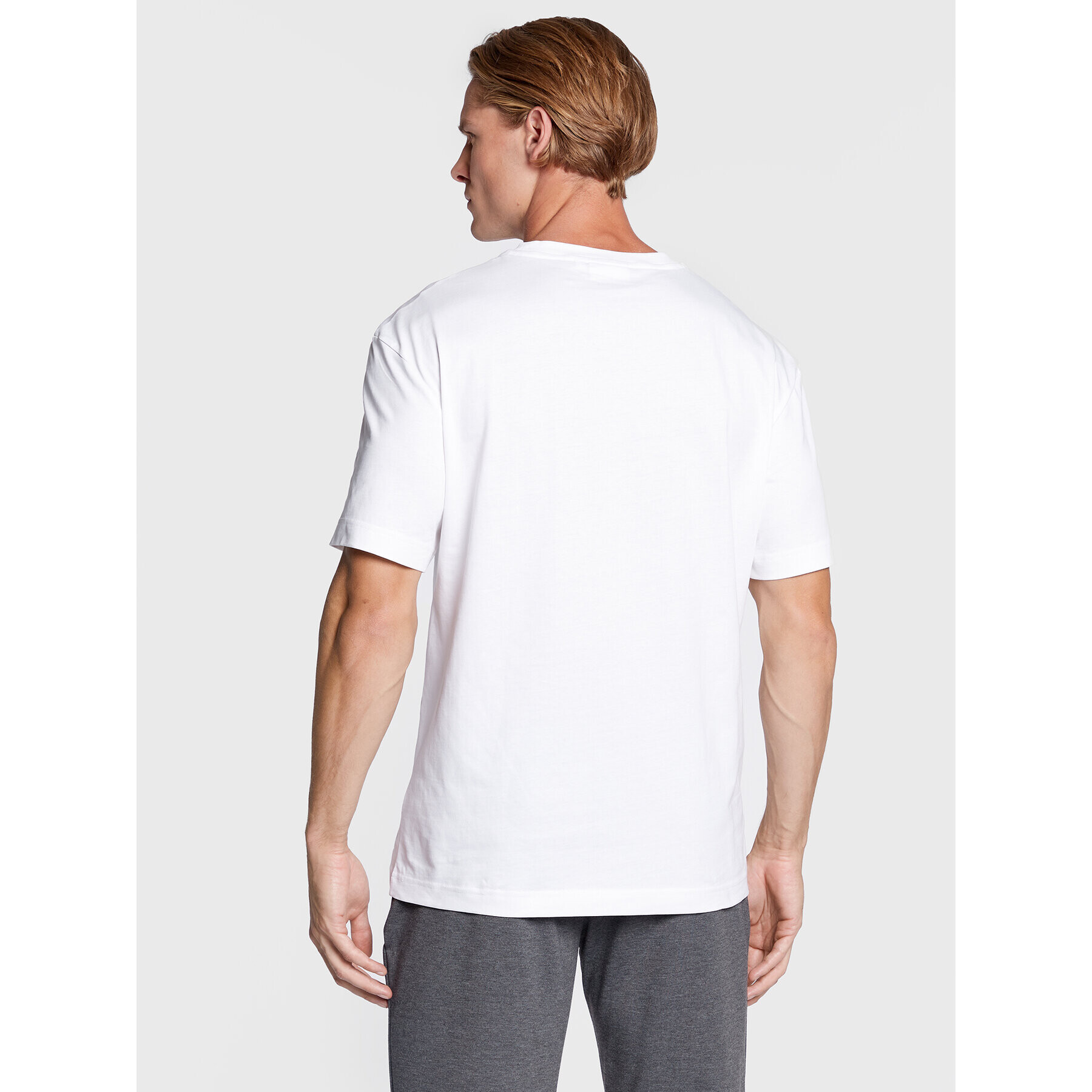 Calvin Klein Tricou K10K110669 Alb Regular Fit - Pled.ro