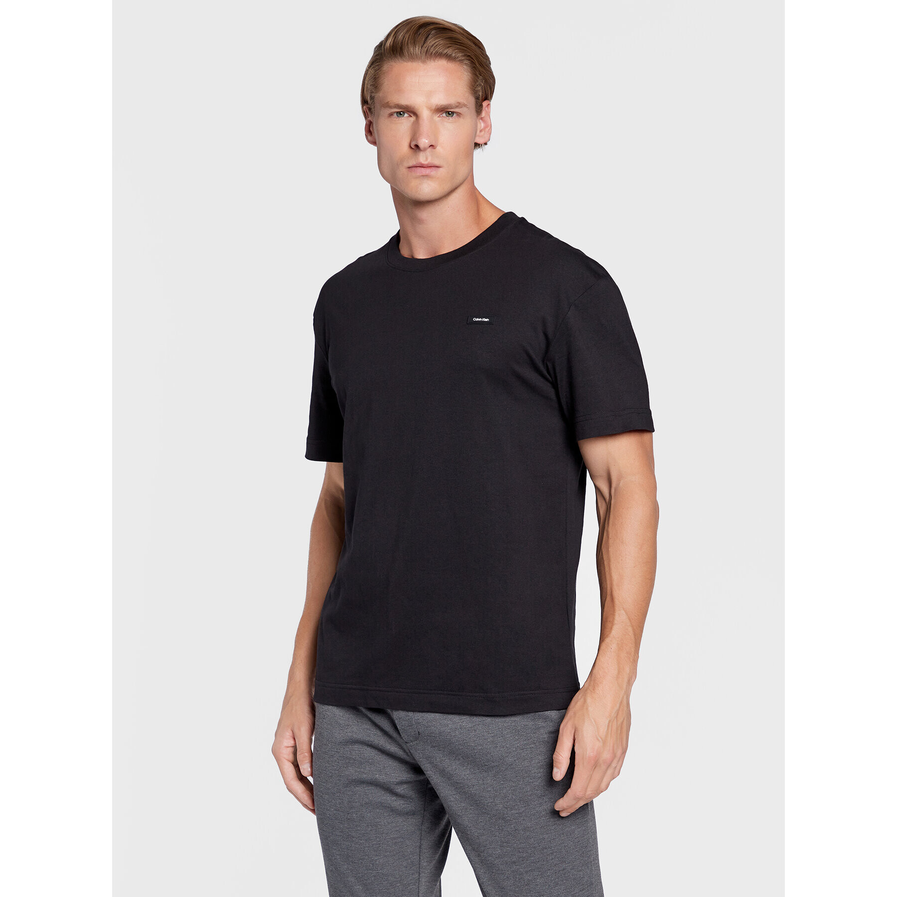 Calvin Klein Tricou K10K110669 Negru Regular Fit - Pled.ro