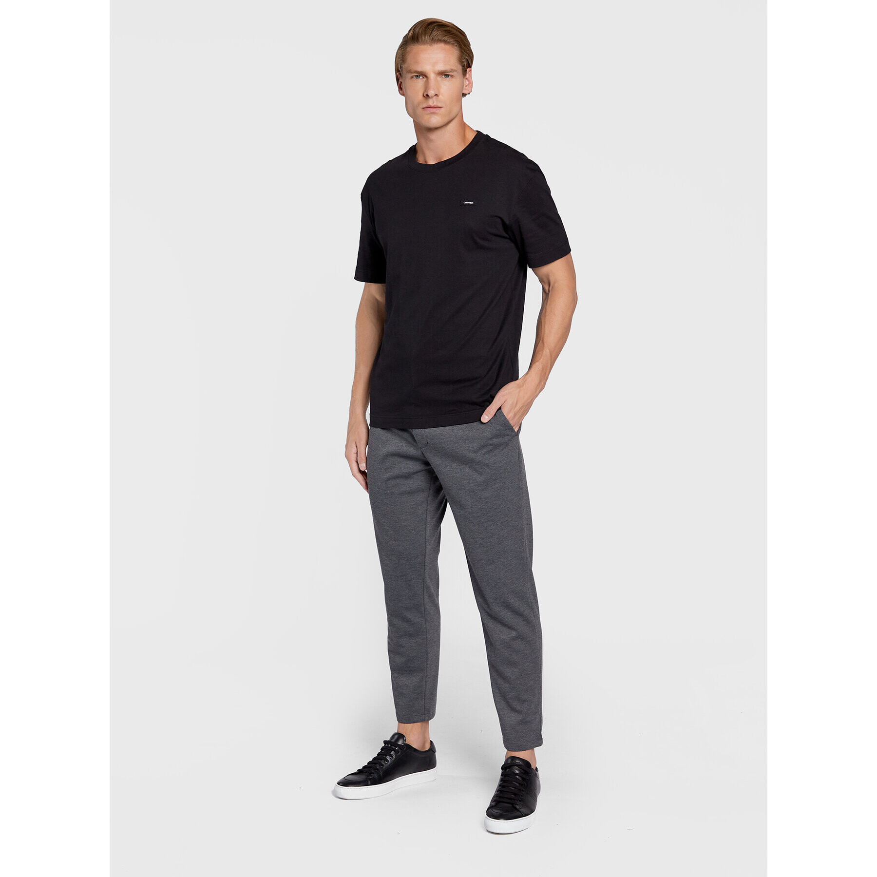 Calvin Klein Tricou K10K110669 Negru Regular Fit - Pled.ro