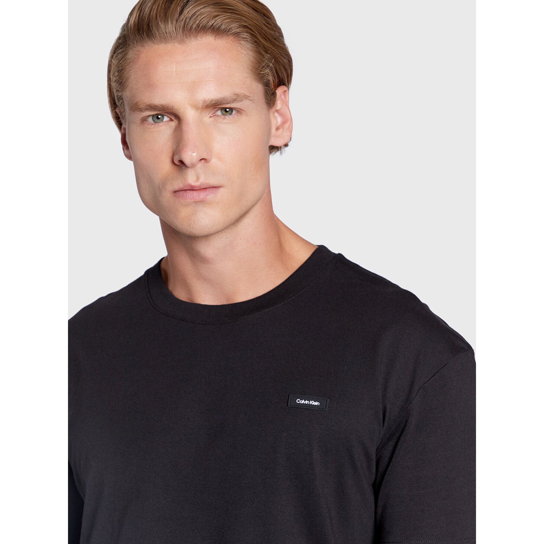 Calvin Klein Tricou K10K110669 Negru Regular Fit - Pled.ro