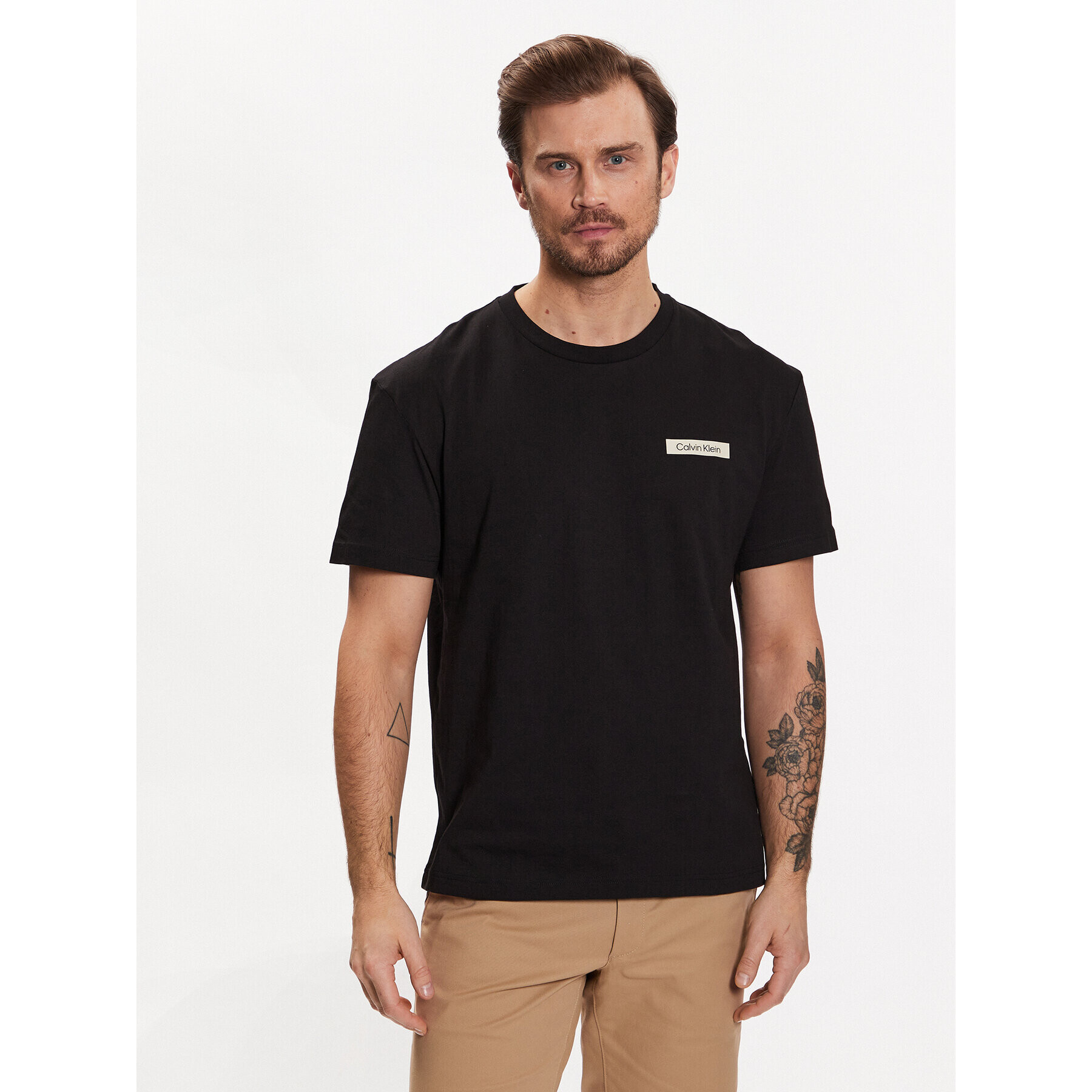 Calvin Klein Tricou K10K111124 Negru Regular Fit - Pled.ro