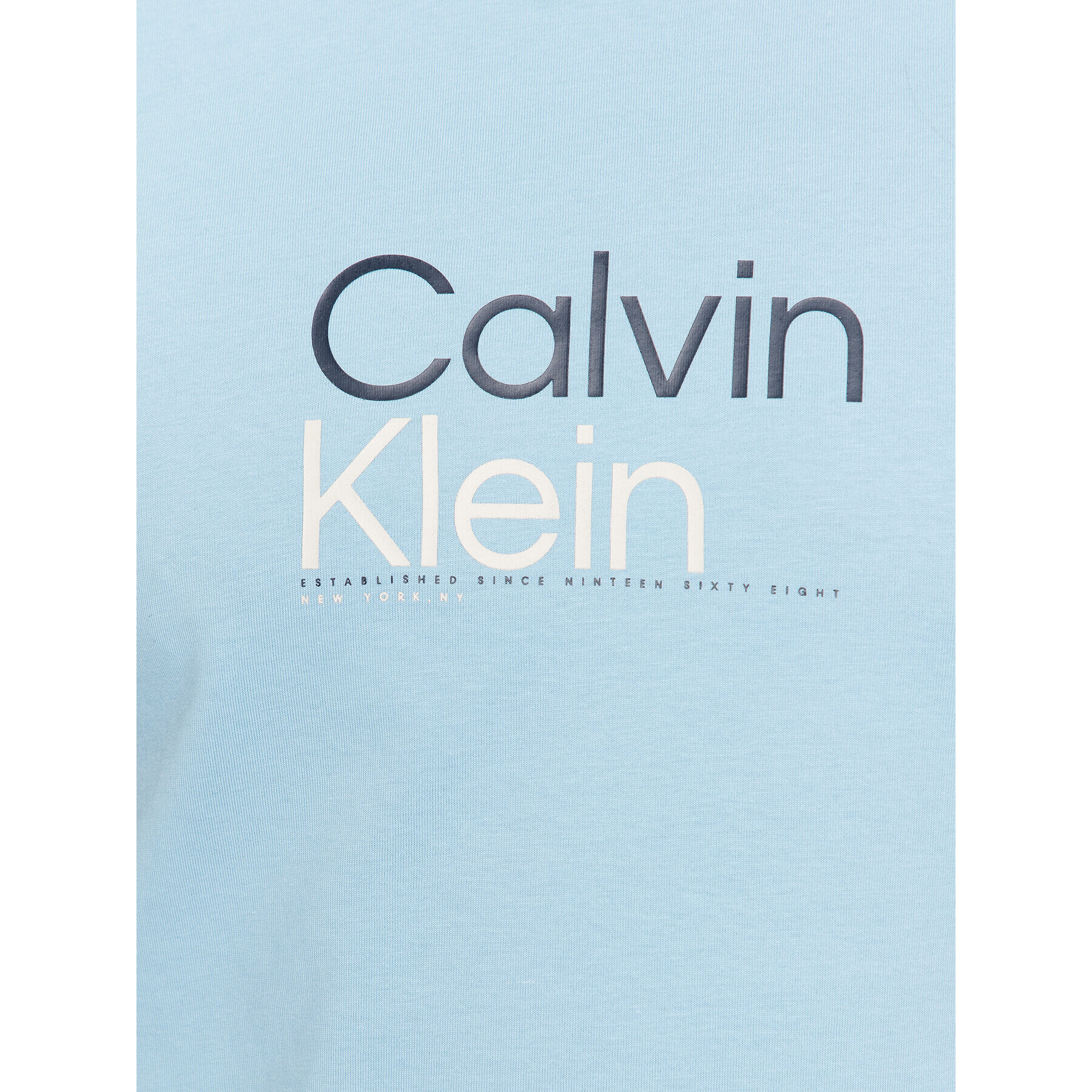 Calvin Klein Tricou K10K111841 Albastru Regular Fit - Pled.ro