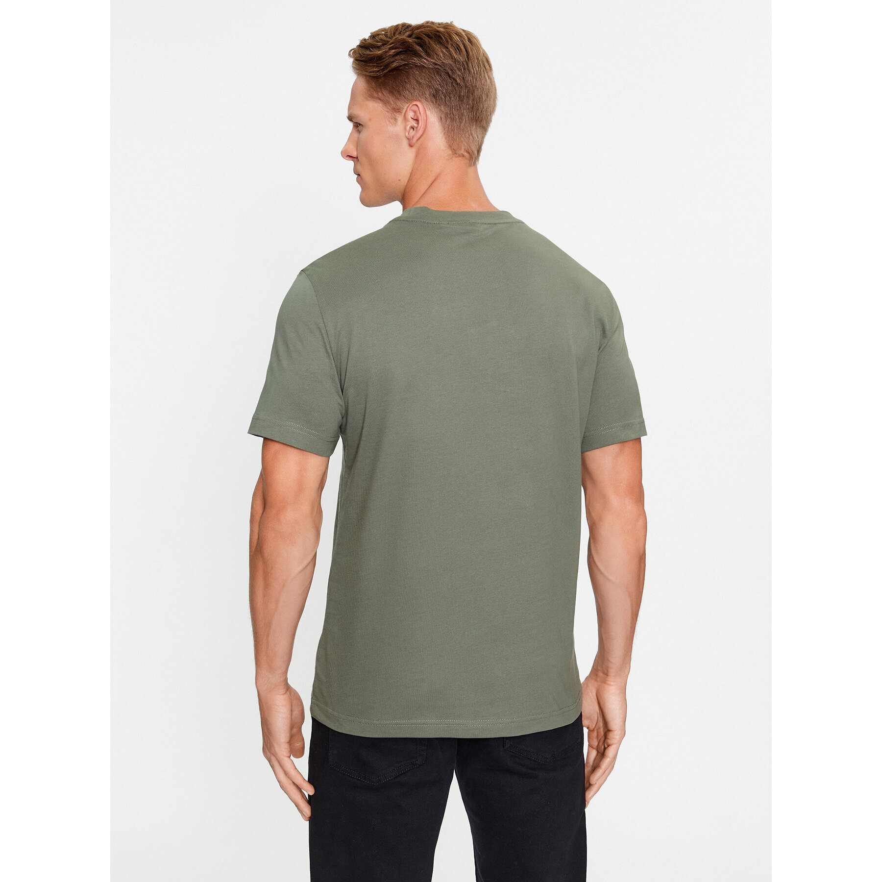 Calvin Klein Tricou K10K111841 Verde Regular Fit - Pled.ro