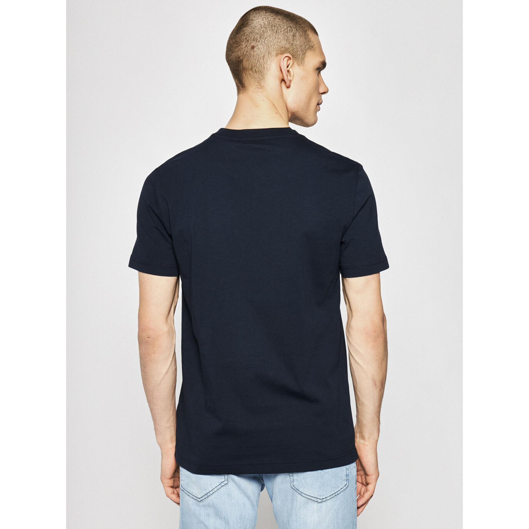 Calvin Klein Tricou Logo Embroidery K10K104061 Bleumarin Regular Fit - Pled.ro