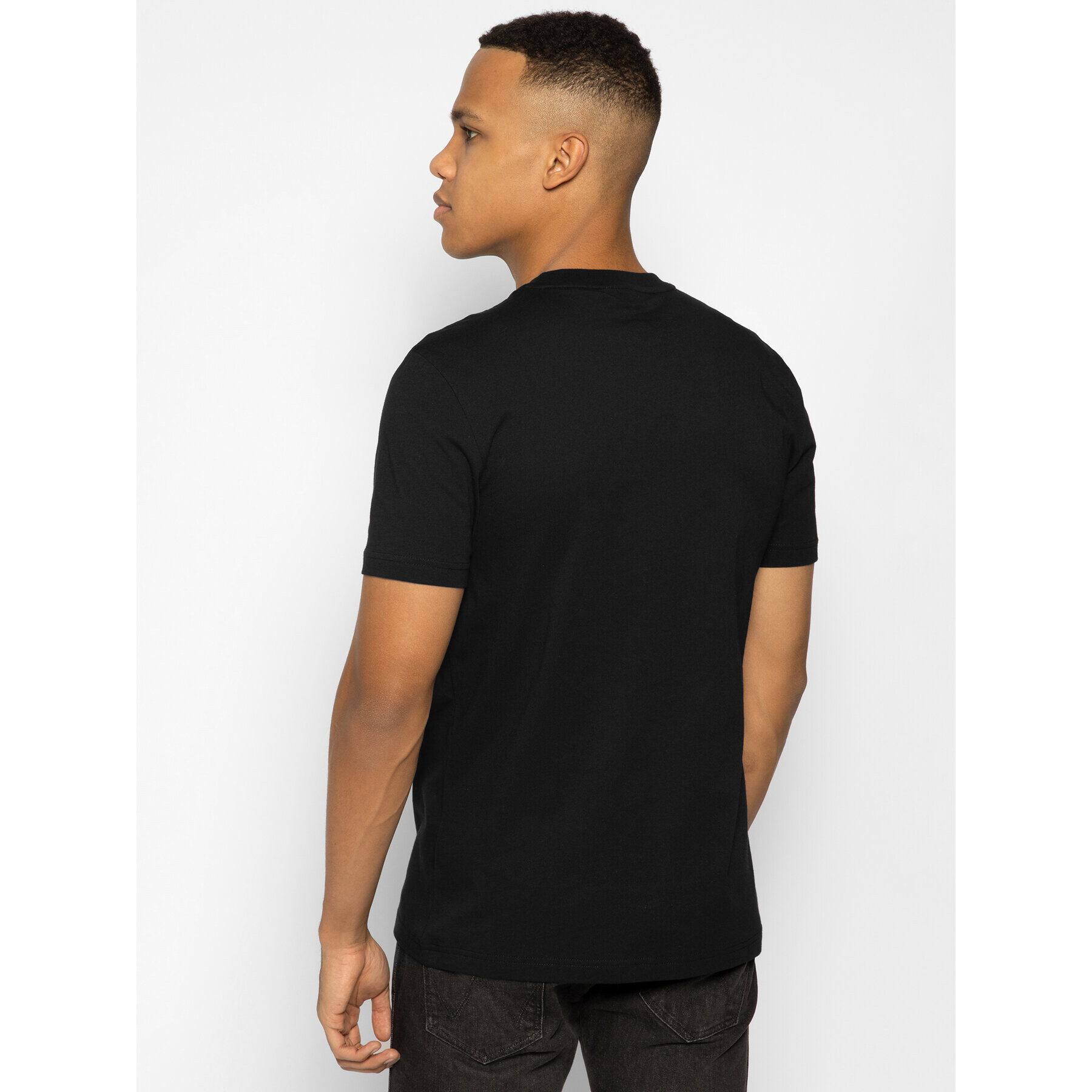 Calvin Klein Tricou Logo Embroidery K10K104061 Negru Regular Fit - Pled.ro