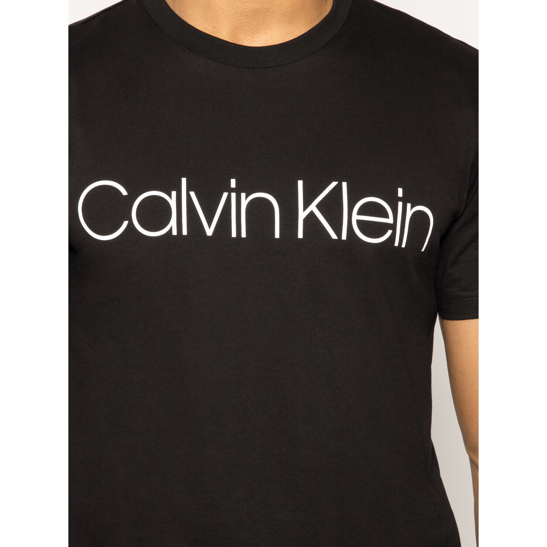 Calvin Klein Tricou Logo K10K104063 Negru Regular Fit - Pled.ro