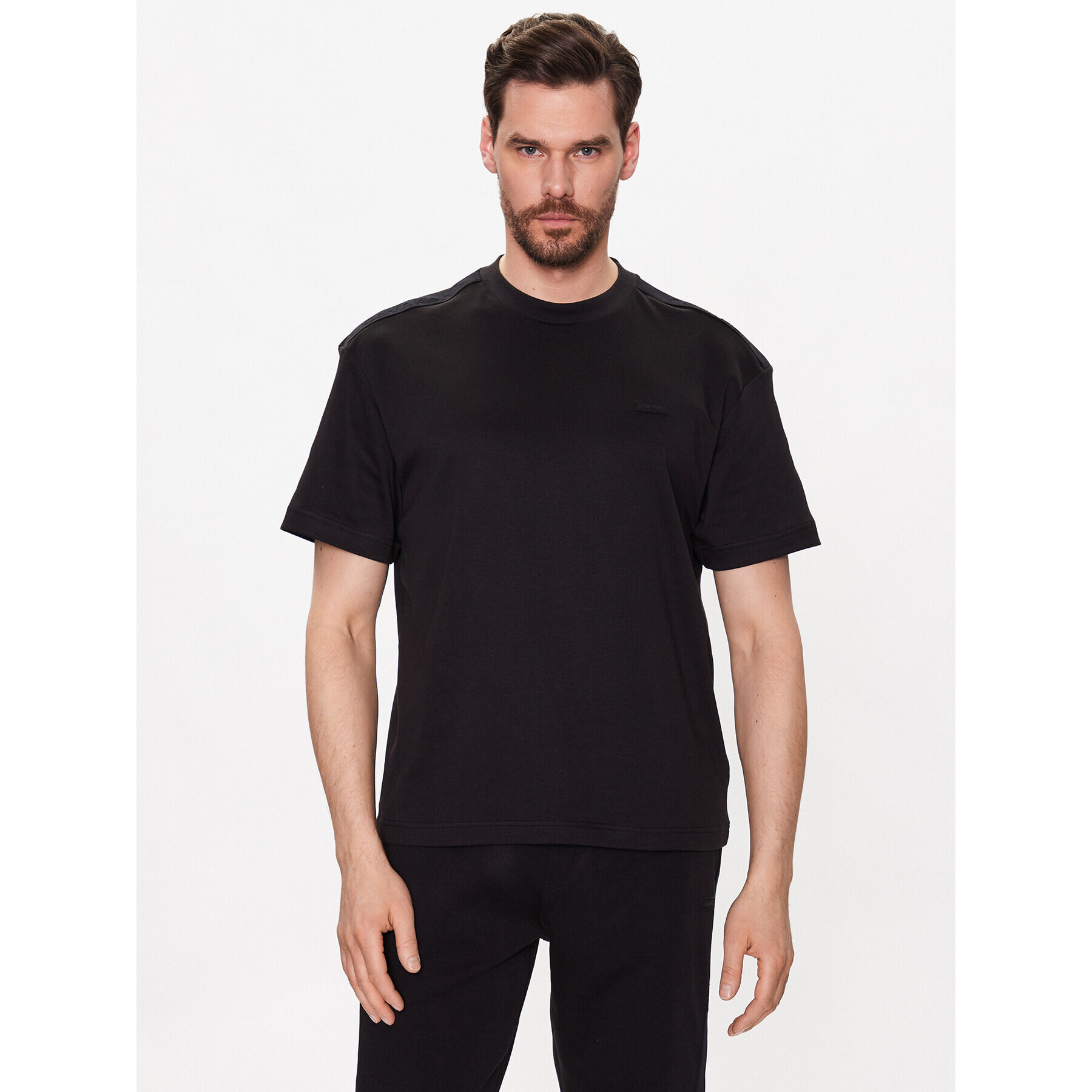 Calvin Klein Tricou Logo K10K111177 Negru Regular Fit - Pled.ro