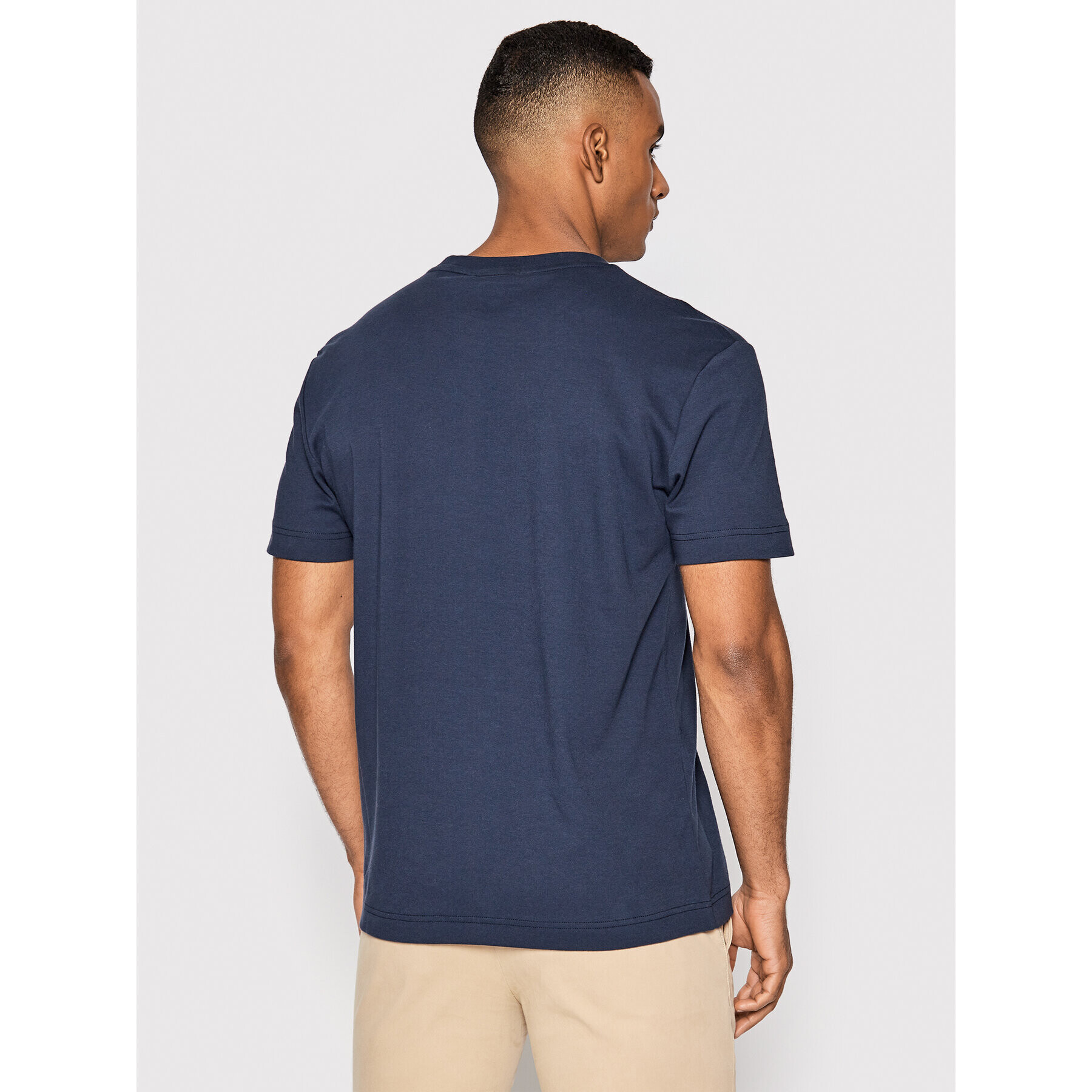 Calvin Klein Tricou Micro Logo Interlock K10K109894 Bleumarin Regular Fit - Pled.ro