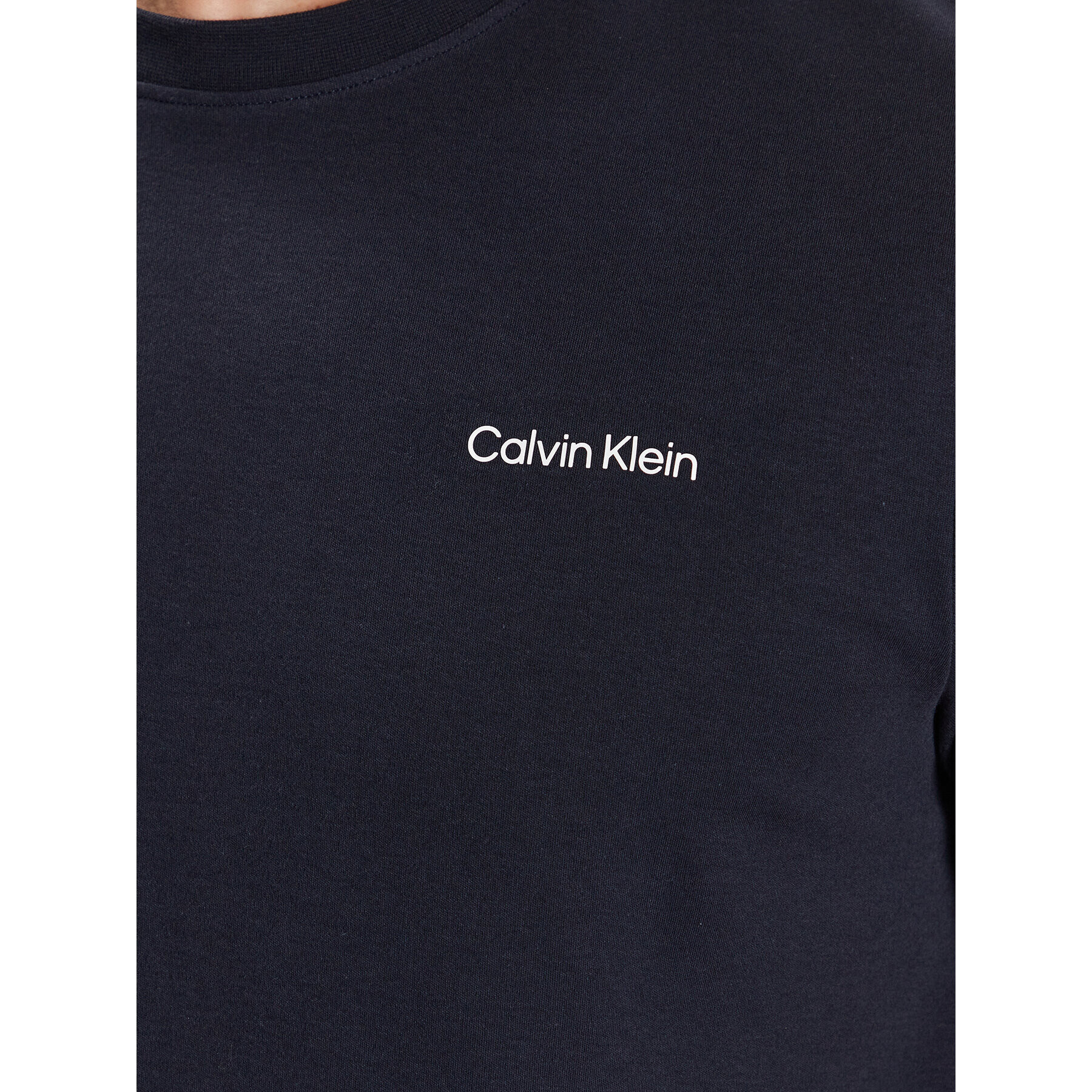 Calvin Klein Tricou Micro Logo K10K109894 Bleumarin Regular Fit - Pled.ro