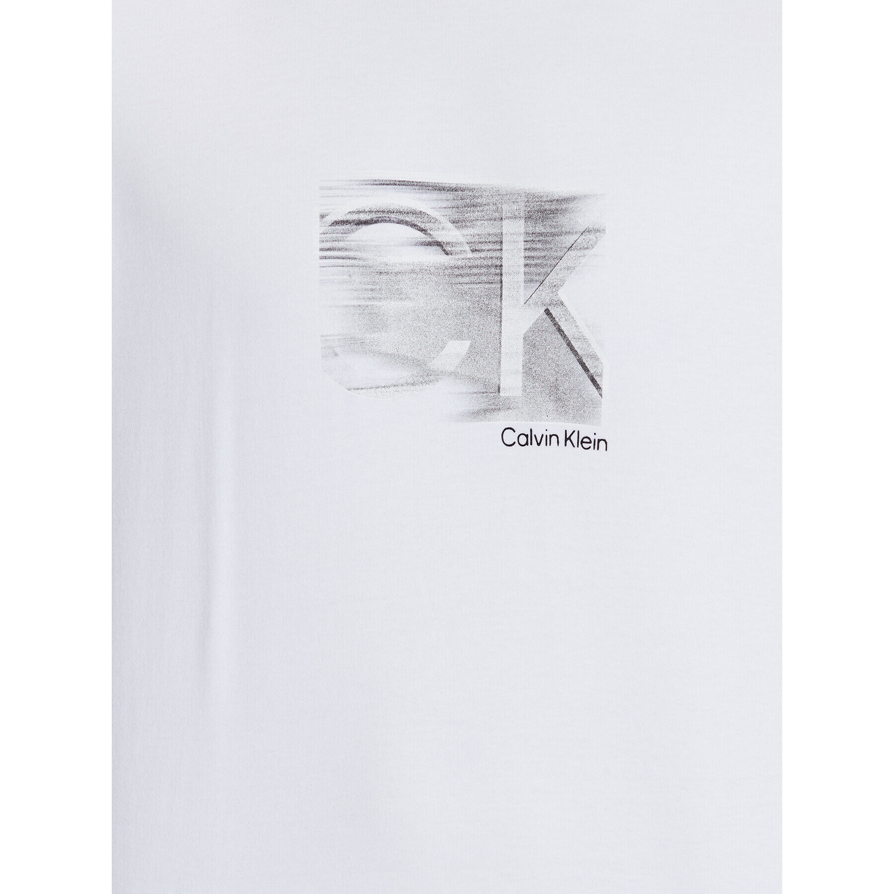 Calvin Klein Tricou Motion Logo Modern Comfort Tee K10K111126 Alb Regular Fit - Pled.ro