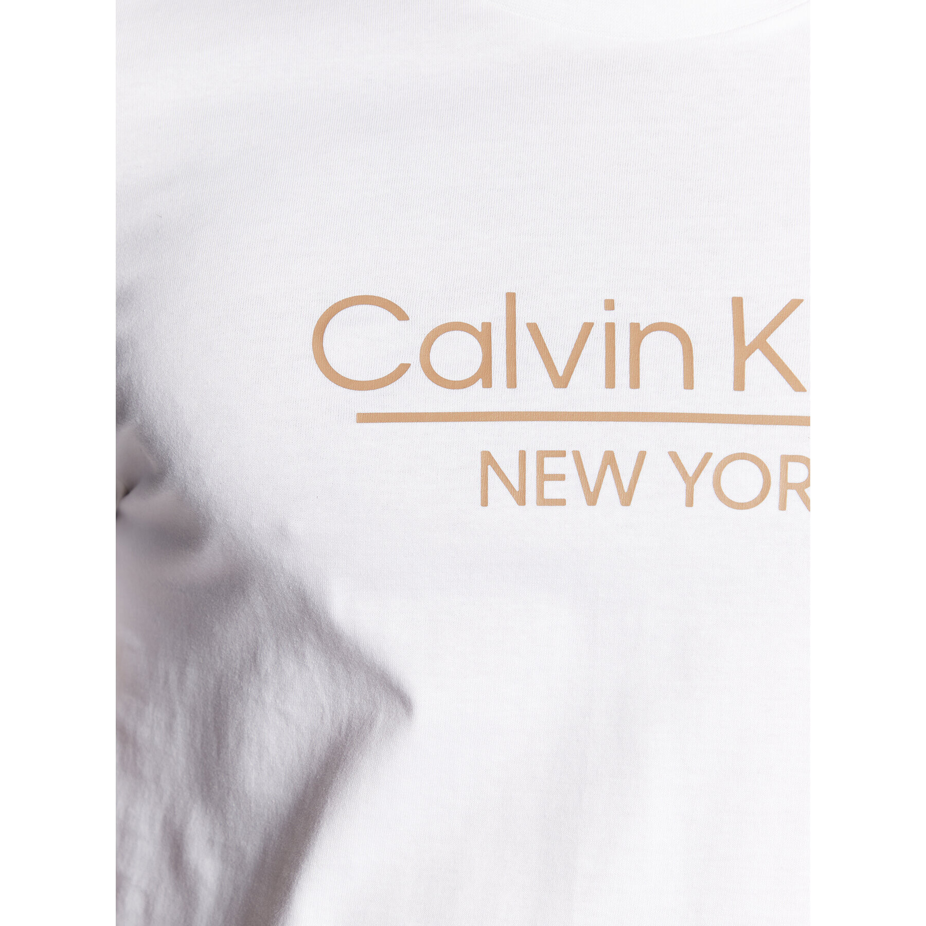 Calvin Klein Tricou New York Logo K10K110793 Alb Regular Fit - Pled.ro